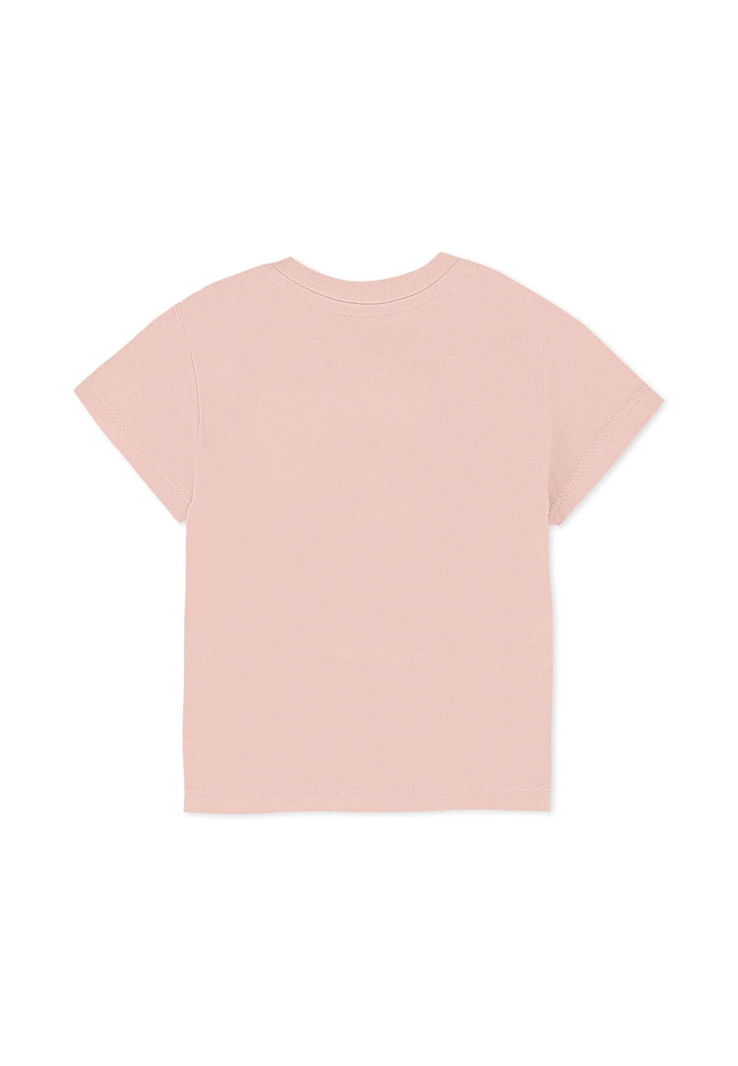 Off-white Pink T-shirt For Baby Girl With Logo In Pink