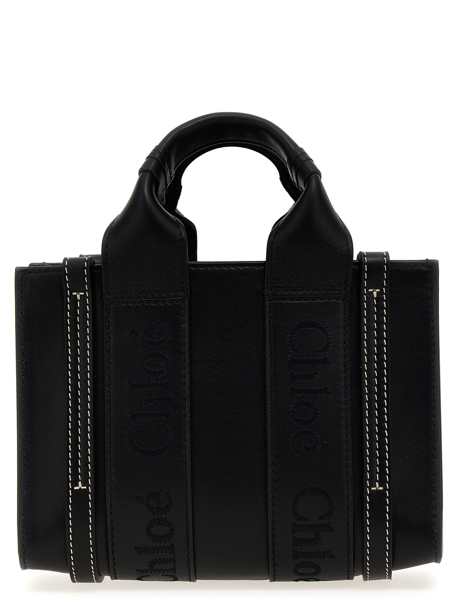 Shop Chloé Woody Mini Handbag In Black