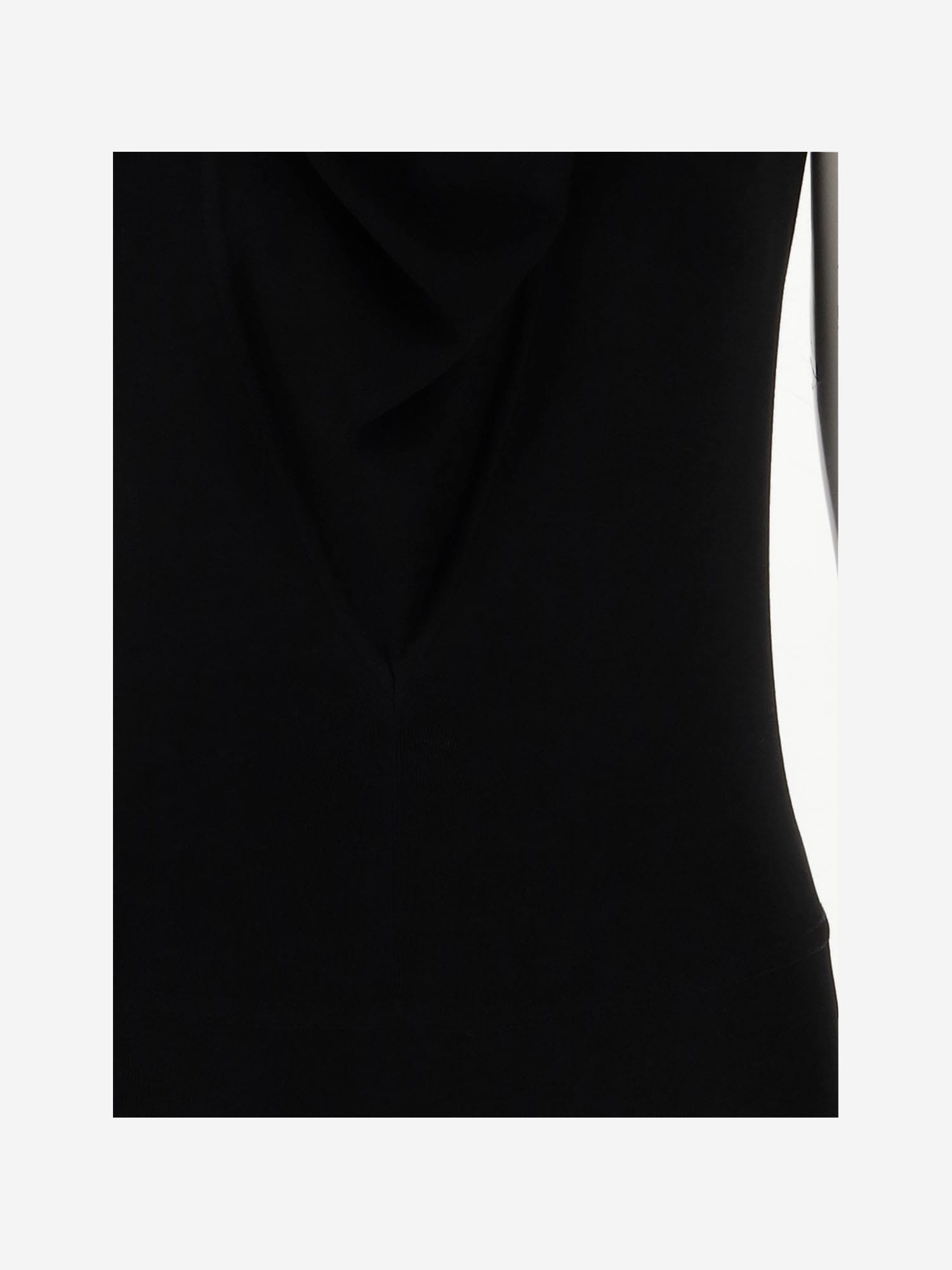 Sportmax Viscose Blend Draped Runaway Bodysuit In Black