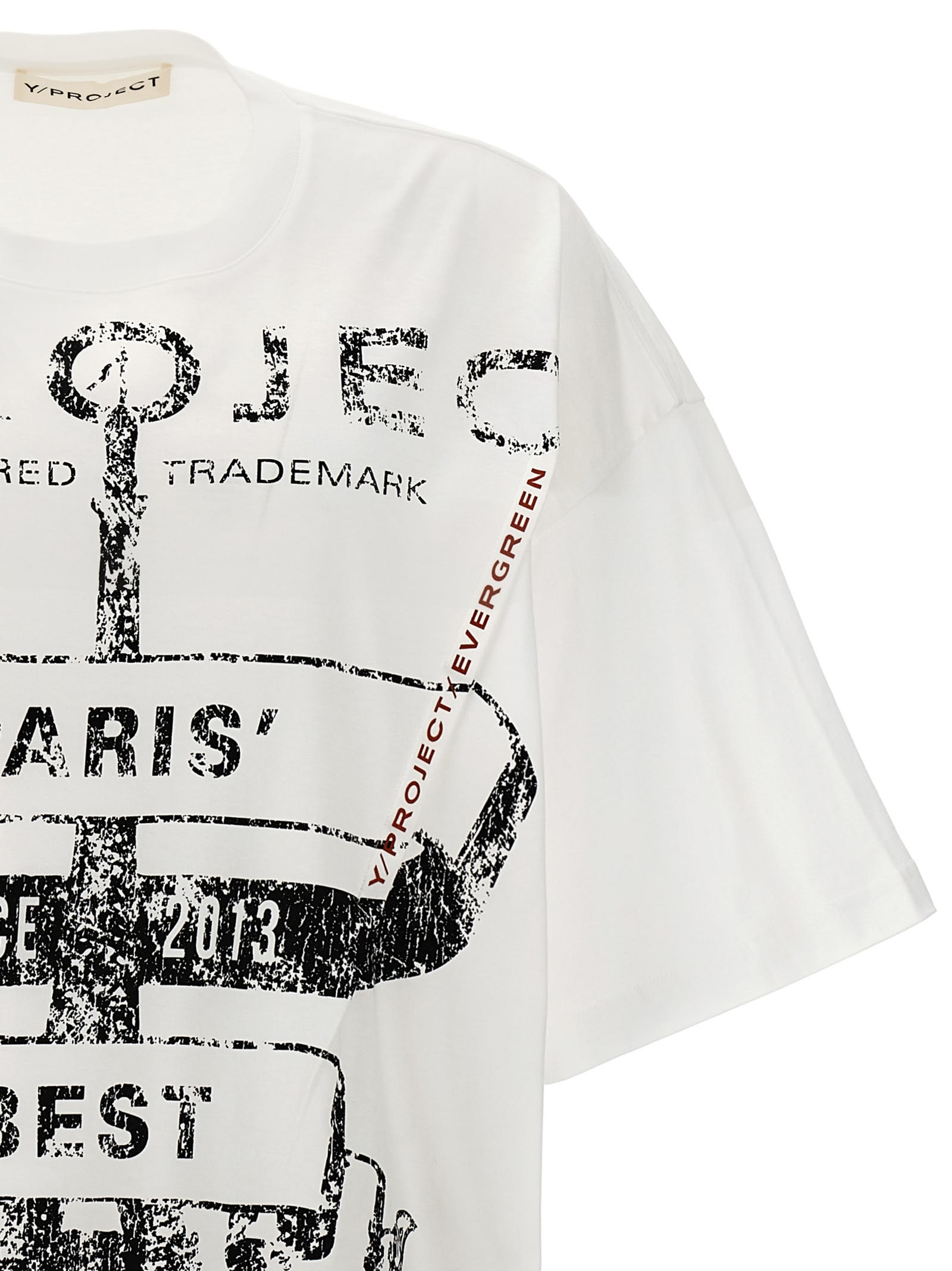 Shop Y/project Evergreen Paris T-shirt In White