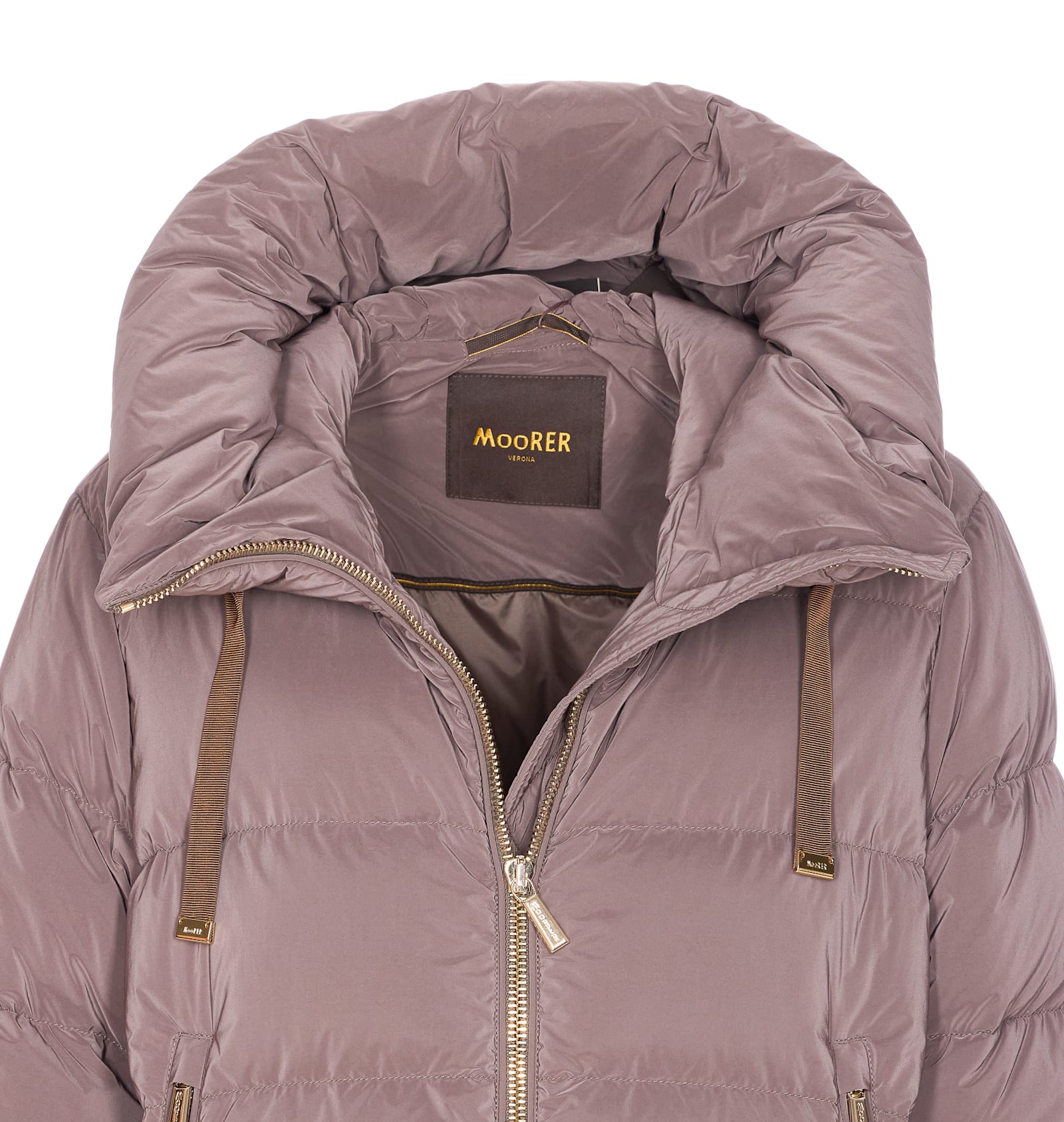 Moorer Gadia Hooded Puffer Jacket In Pink