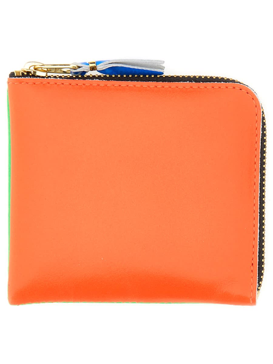 Shop Comme Des Garçons Leather Wallet In Multicolour