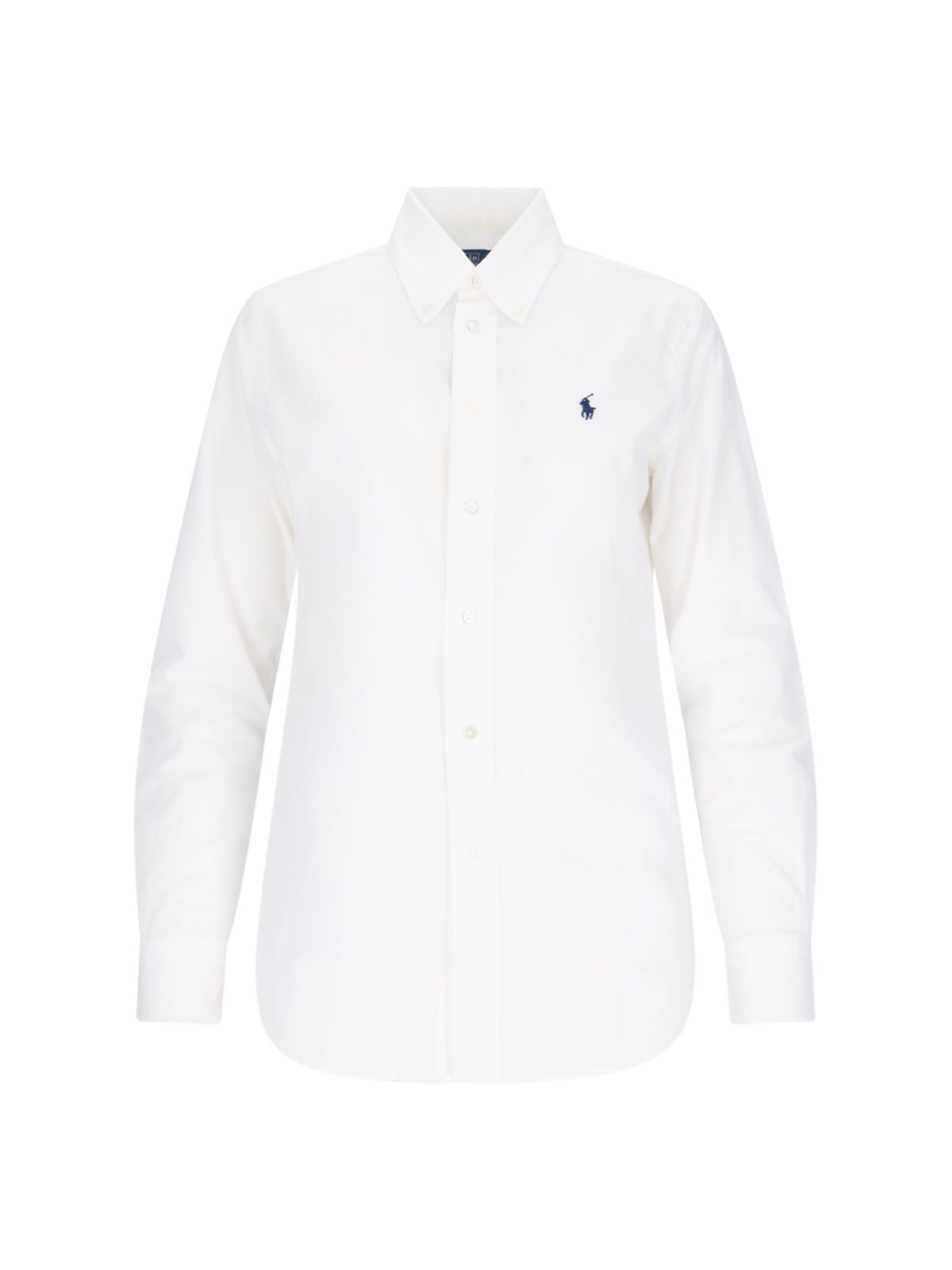 Shop Ralph Lauren Oxford Logo Shirt In White