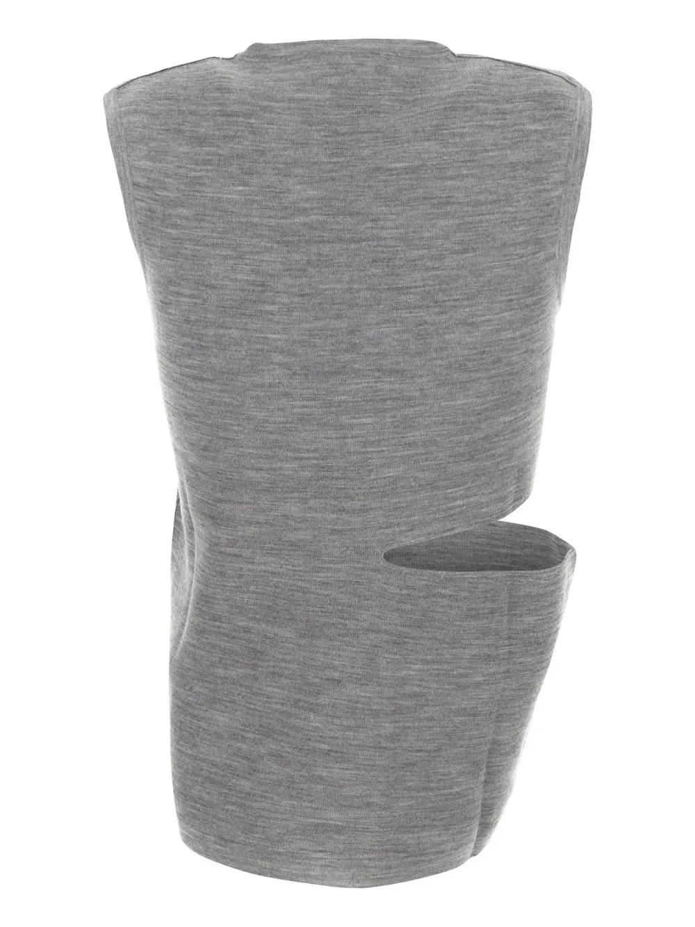 Shop Fendi Grey Wool Top