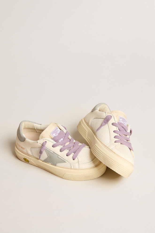 Shop Golden Goose Sneakers May In White/grey