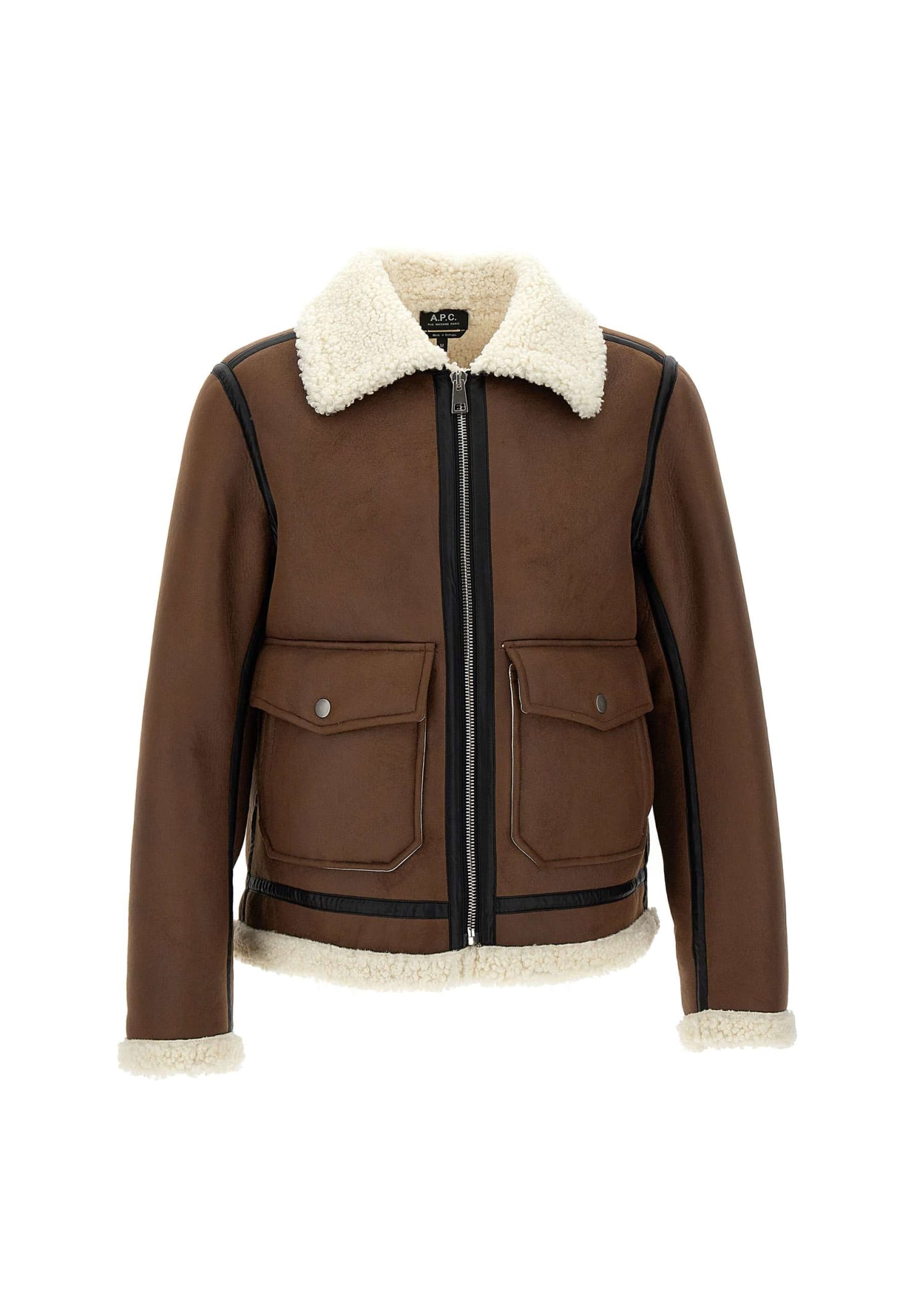 A.p.c. Tommy Leather Jacket In Brown | ModeSens