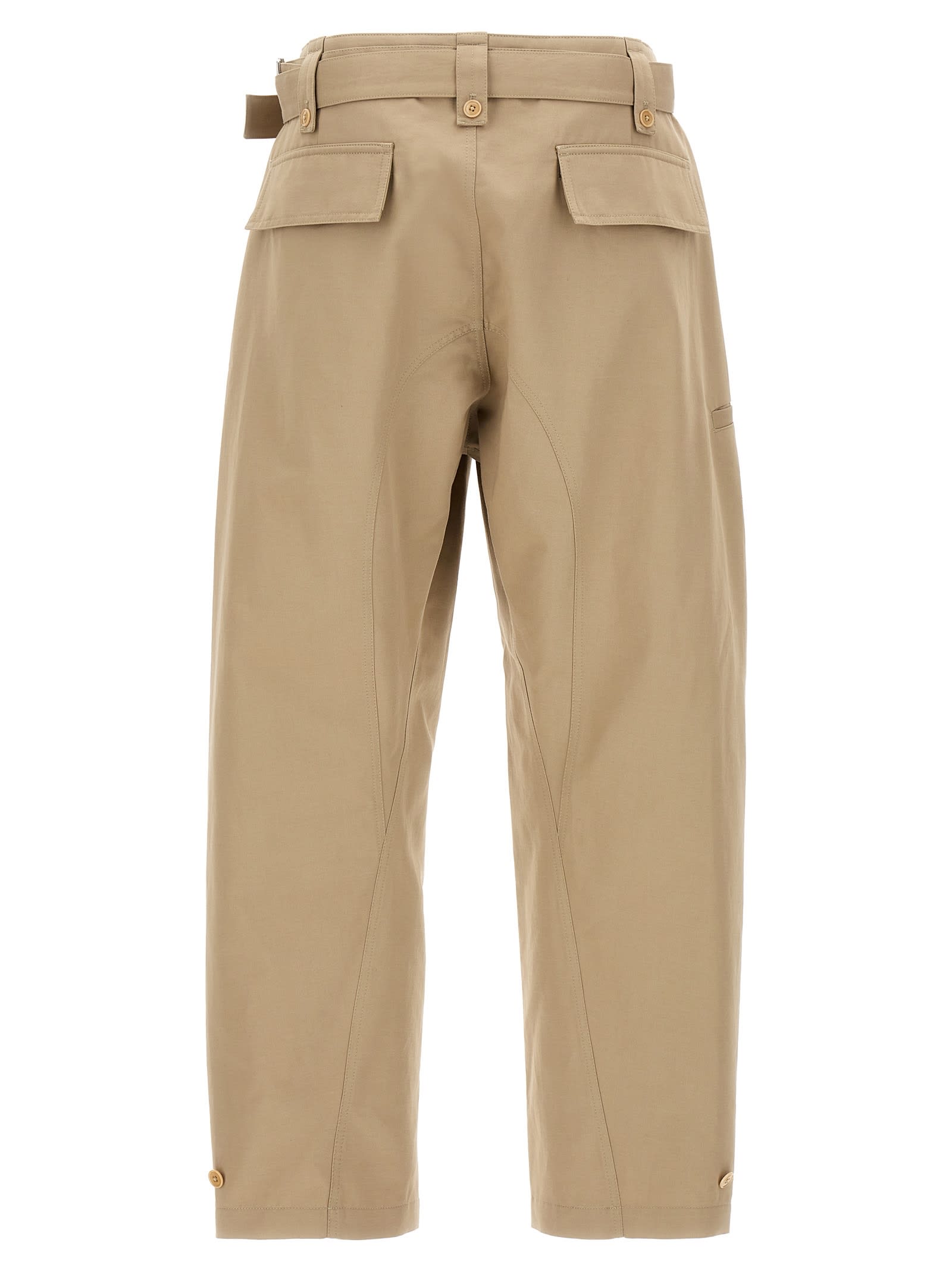 Shop Lemaire Twisted Pants In Beige