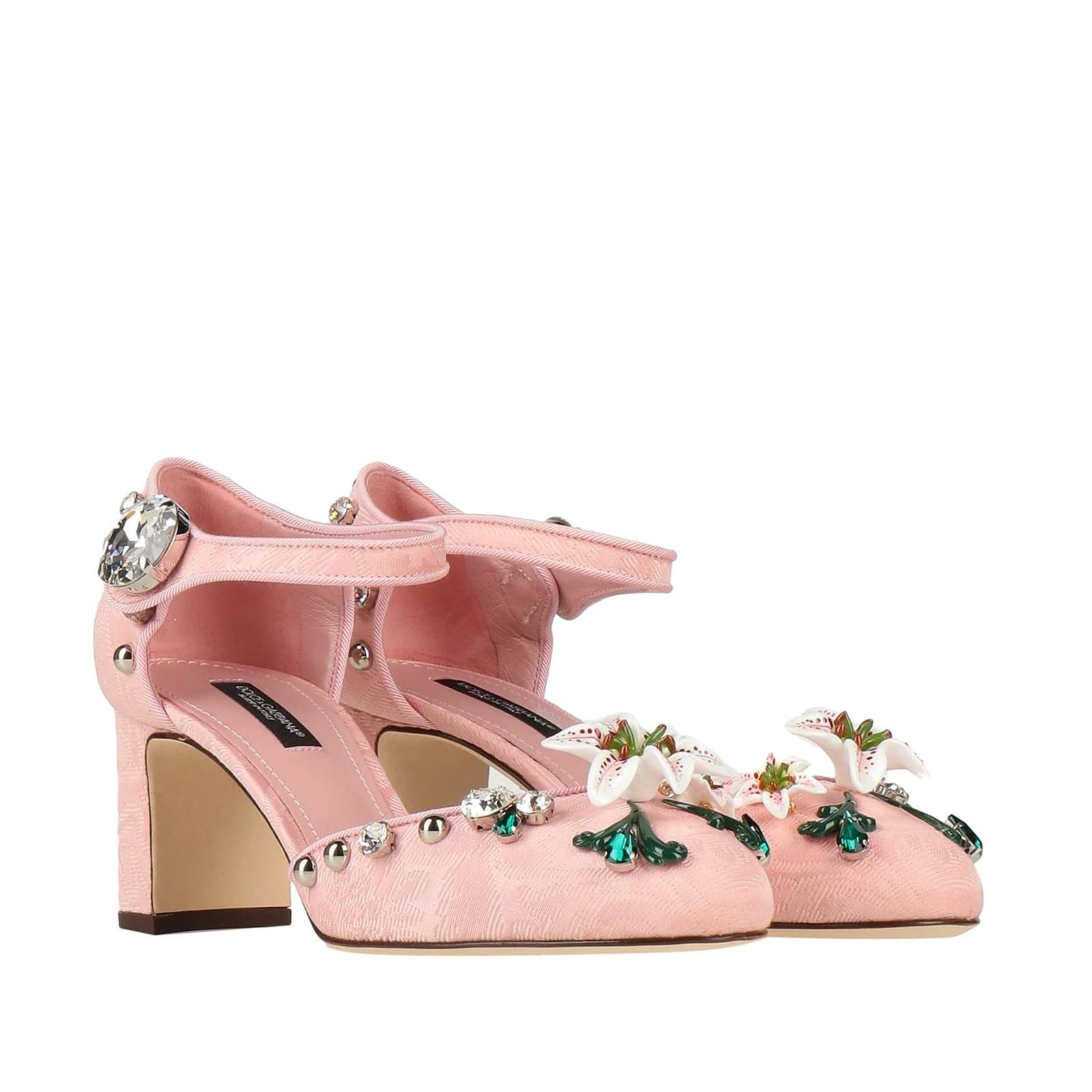 Shop Dolce & Gabbana Vally Printed Pumps In Pink