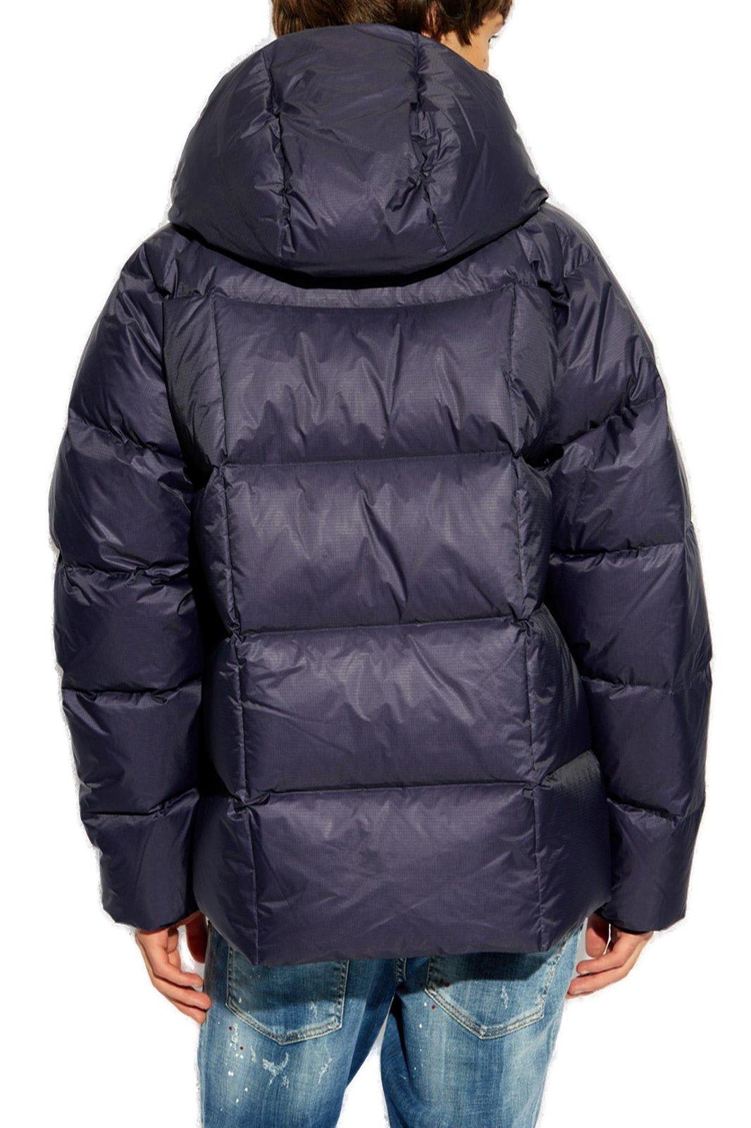 Shop Dsquared2 Hooded Down Jacket In Multicolour