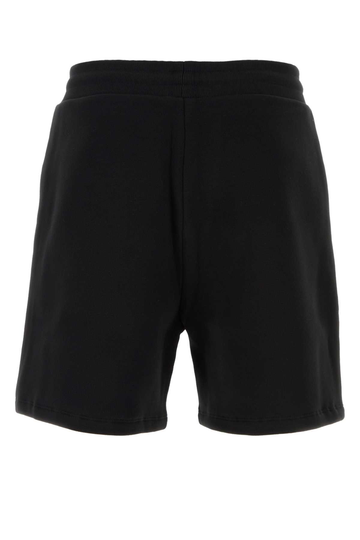 Shop Ami Alexandre Mattiussi Black Cotton Blend Bermuda Shorts