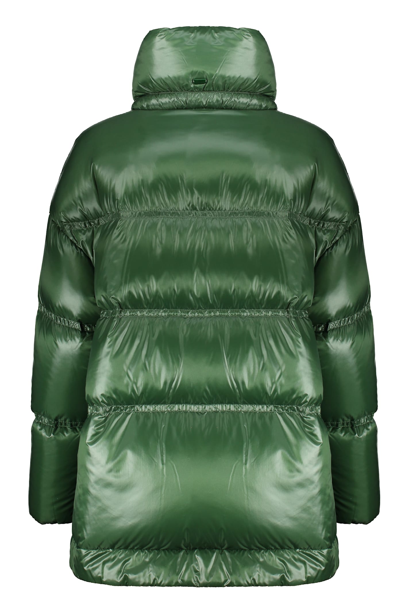 Shop Herno Full Zip Down Jacket In Green