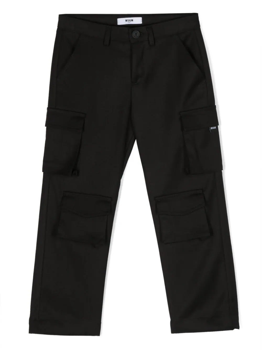 Msgm Cool Wool Cargo In Black