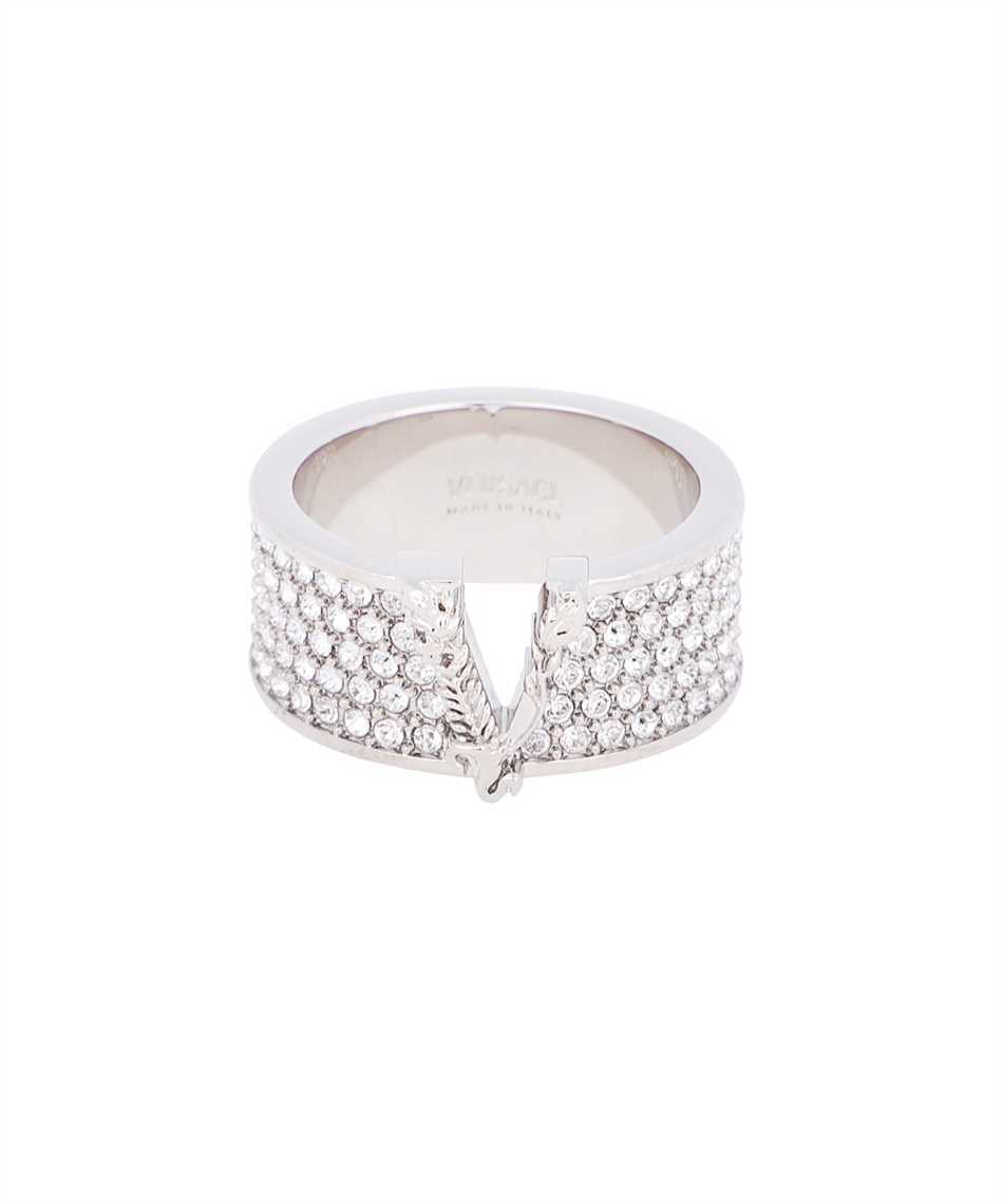 Versace Silver Plated Metal Ring - Versace - Modalova