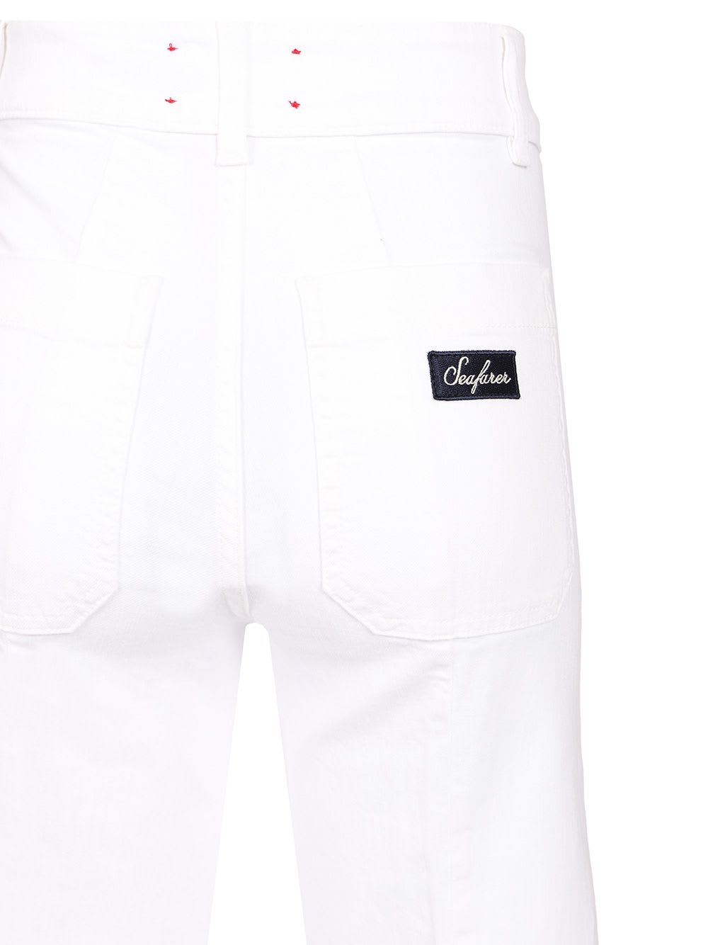 The Seafarer Seafarer Jane Stretch Flare Jeans In White