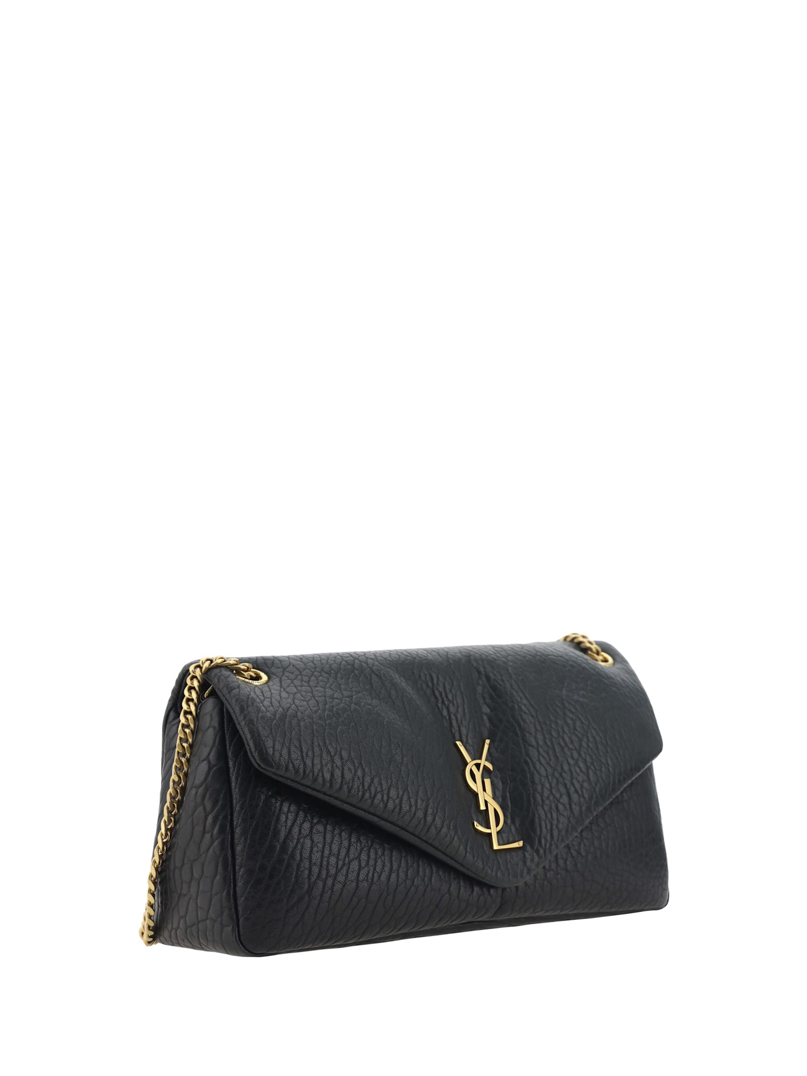 Saint Laurent Calypso Shoulder Bag In Black