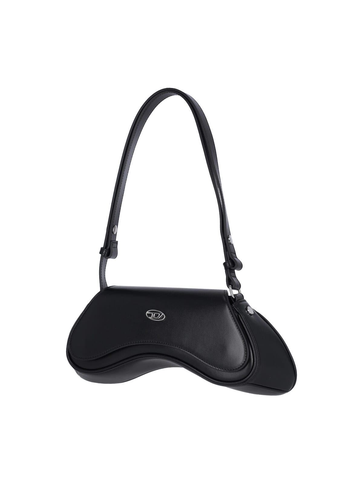 Diesel Play-crossbody Bag In Semi Gloss Leather In Black