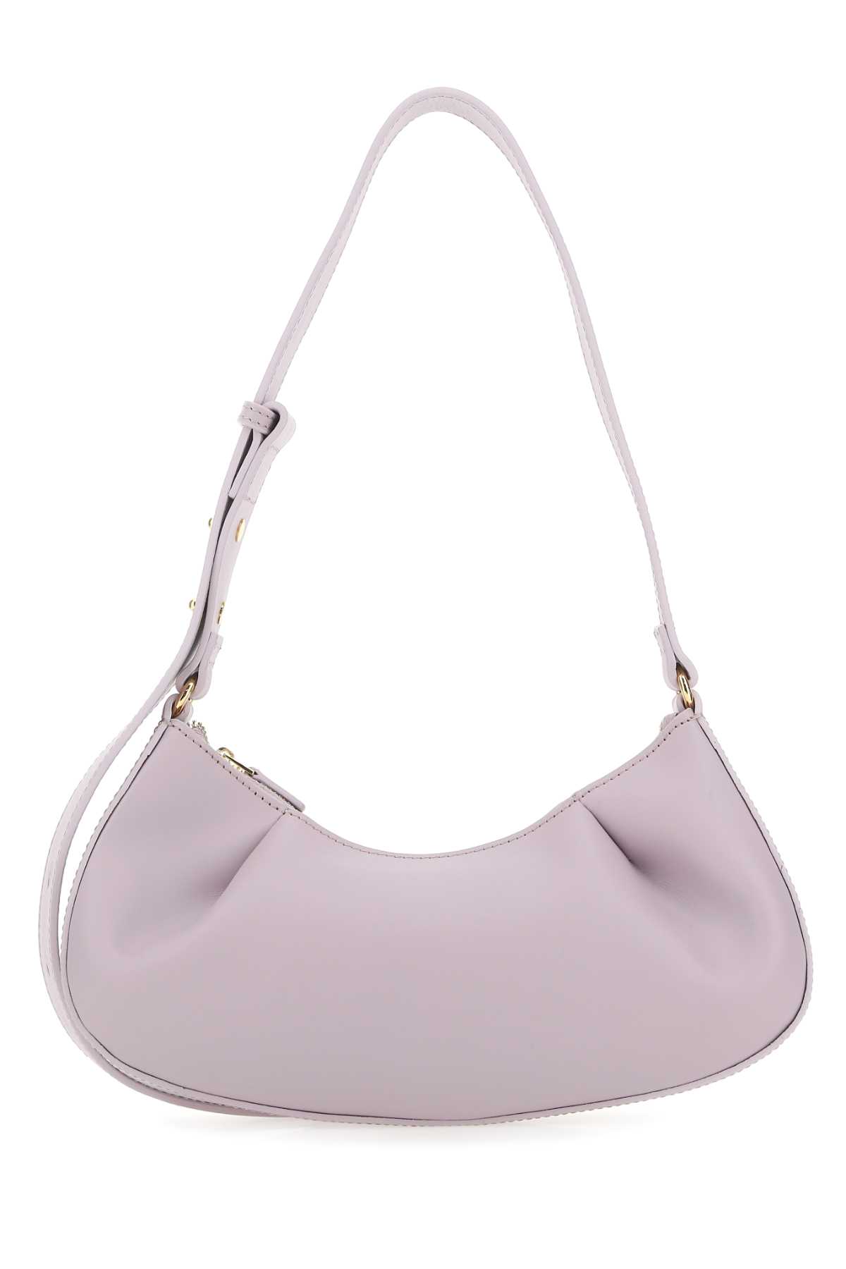 Lilac Leather Dimple Moon Shoulder Bag