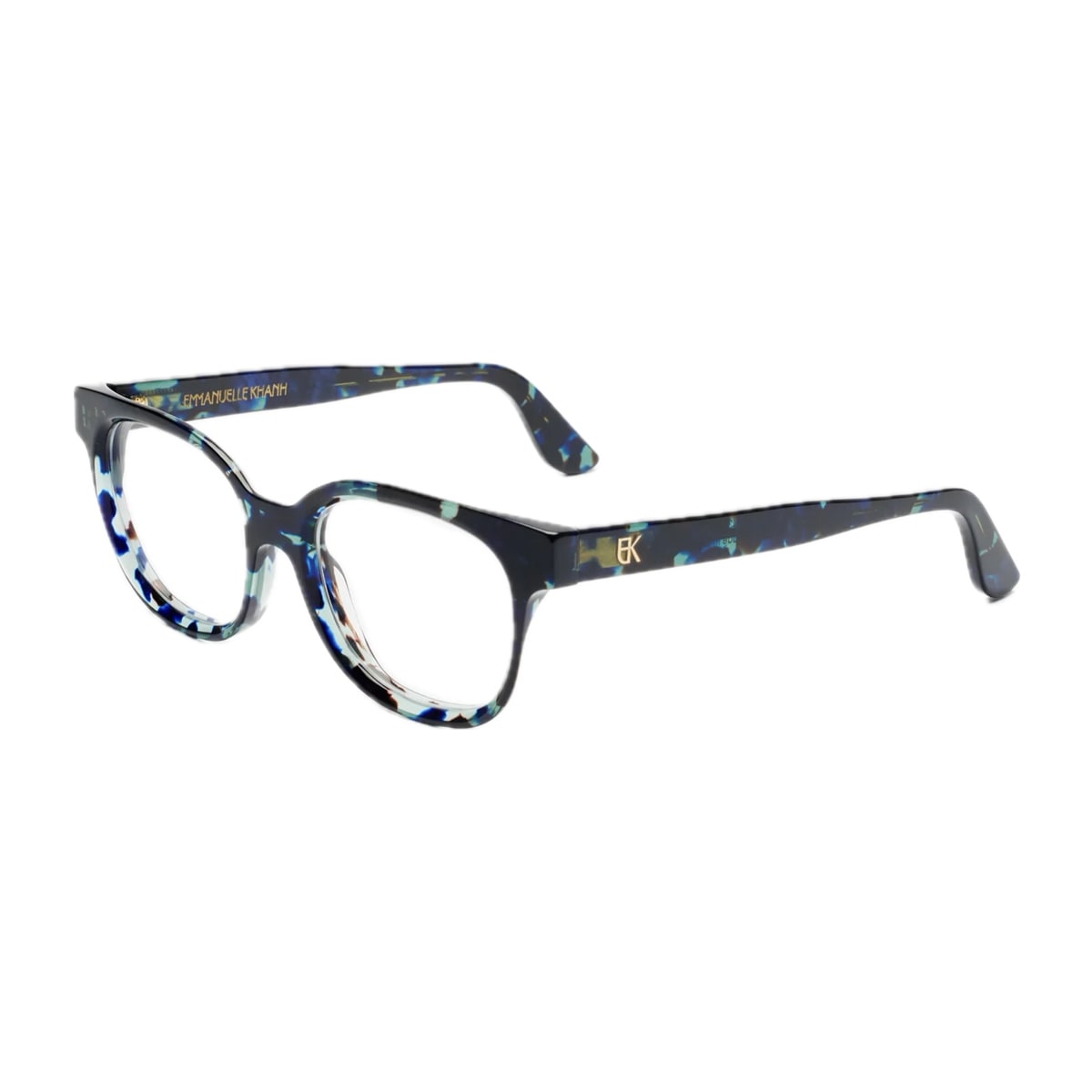 Emmanuelle Khanh Opus 432 Havana Blu/bleu Nacre Glasses In Blue