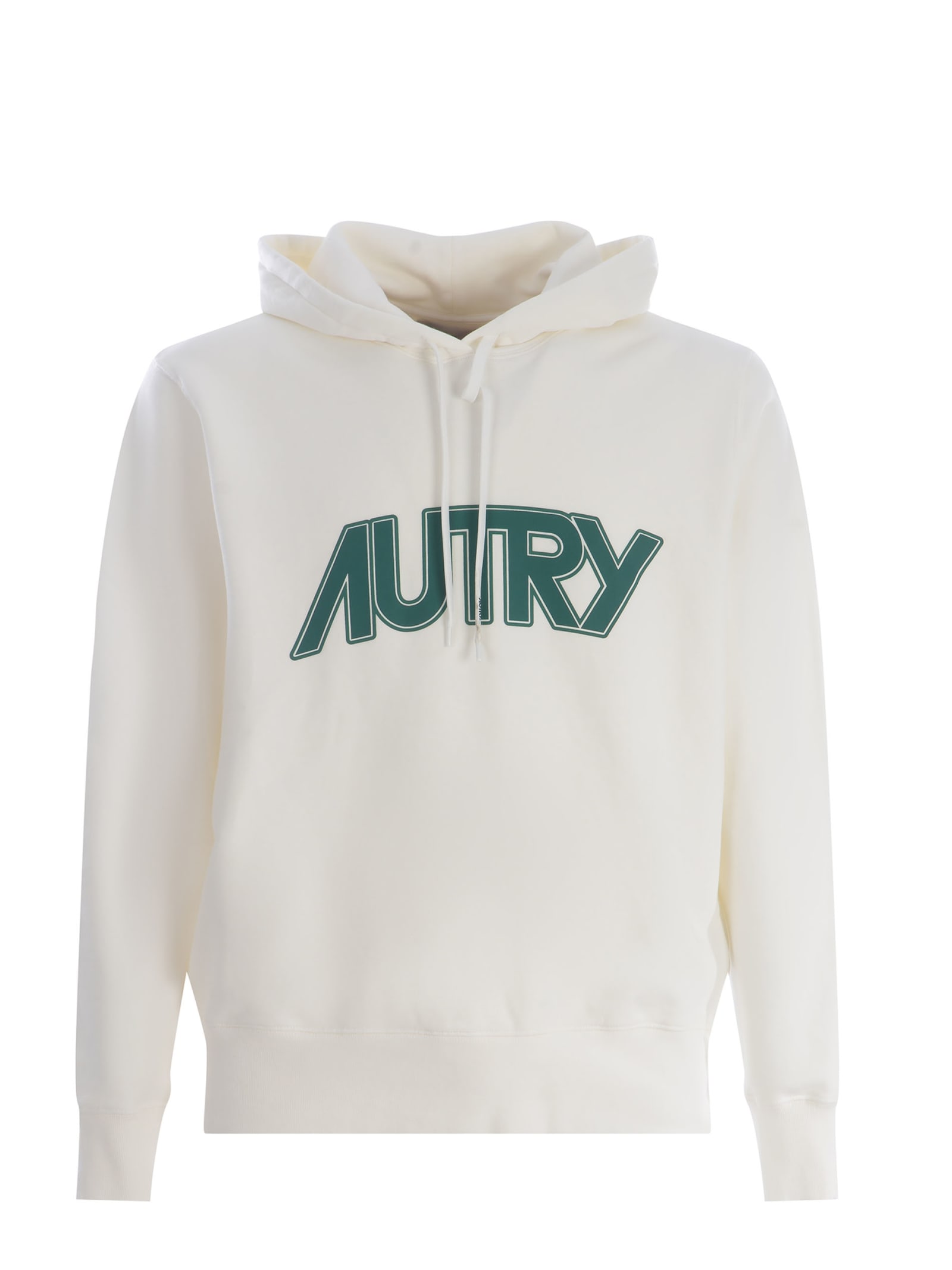 Shop Autry Hooded Sweatshirt  Made Of Cotton In Bianco