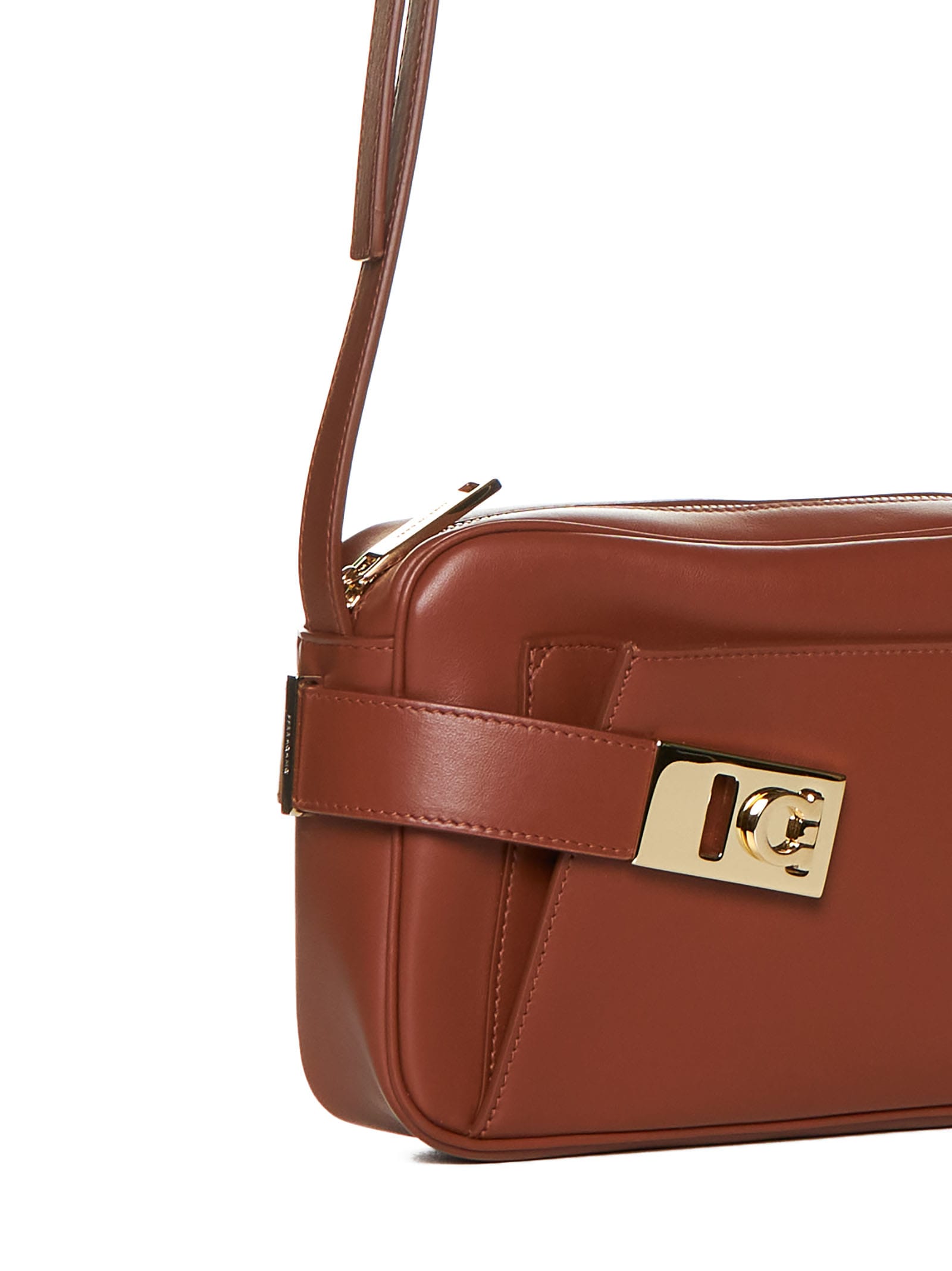 Shop Ferragamo Shoulder Bag In New Cognac || New Cognac