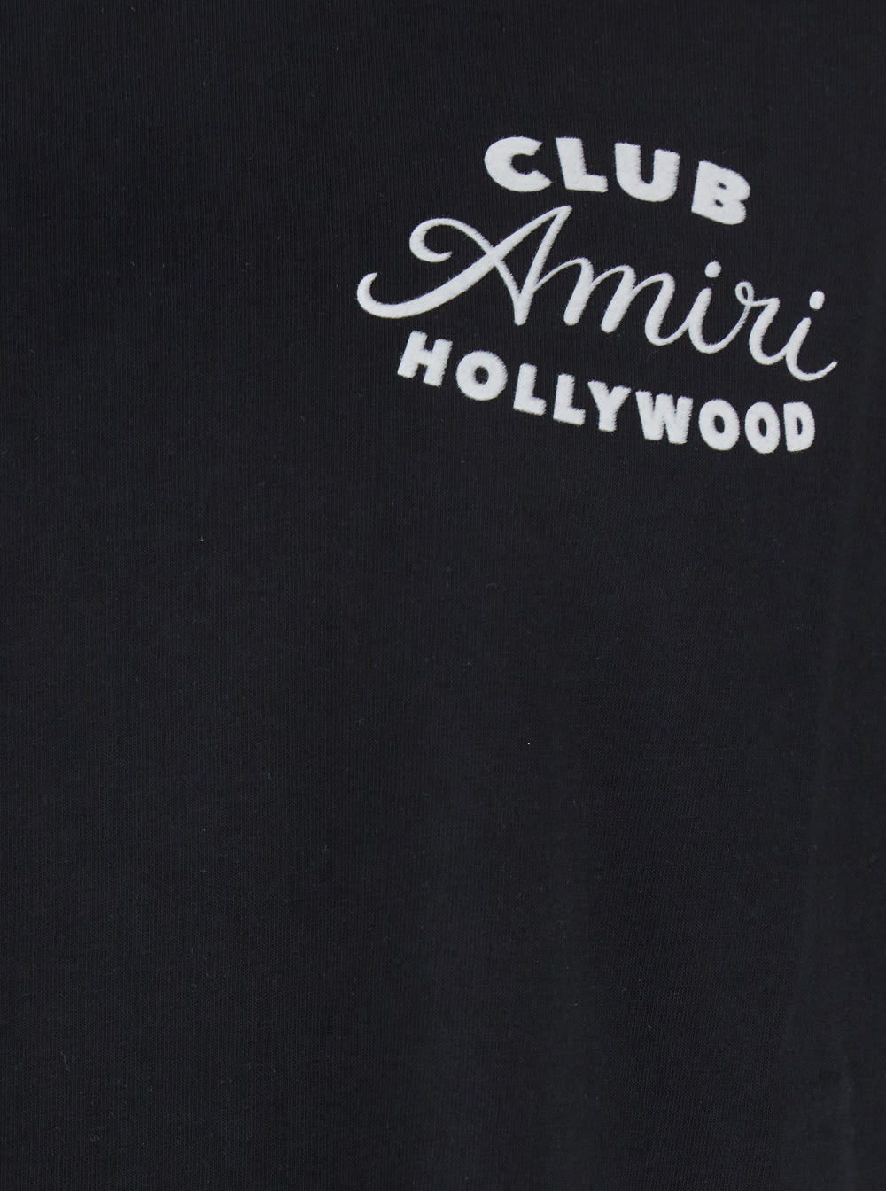 Amiri Black Crewneck T-shirt With Logo Lettering On The Front And Maxi Logo Print On The Rear In Cotton Ma In Black