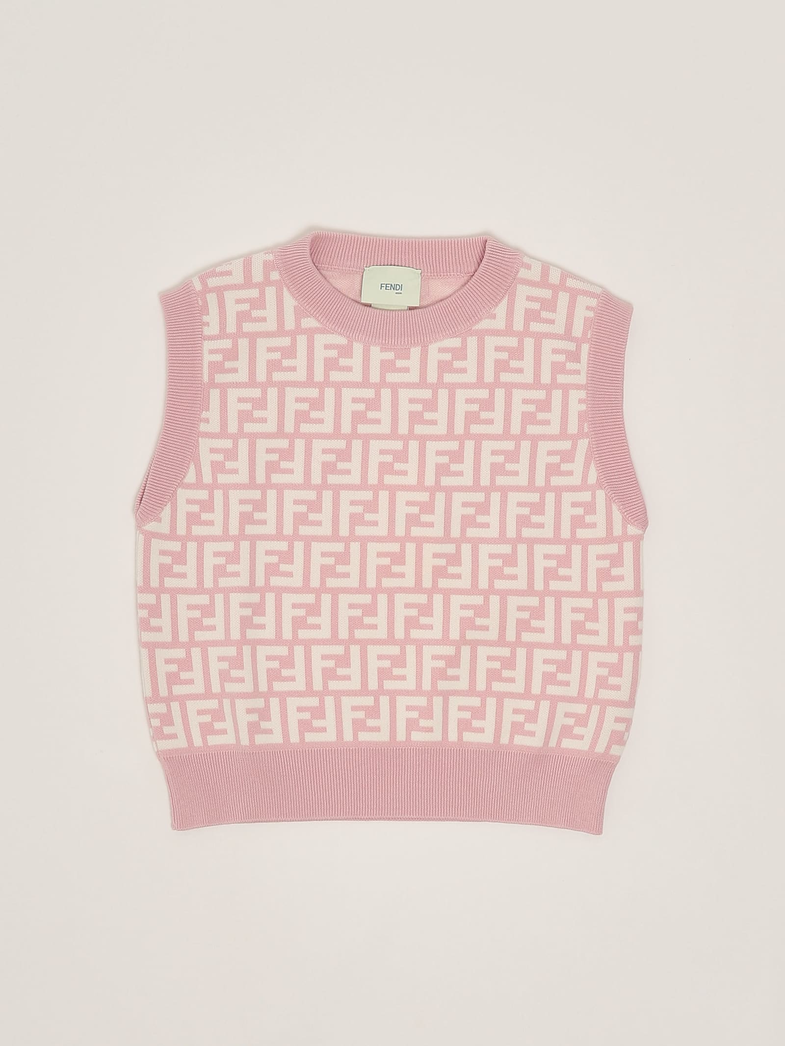 Fendi Top Ff Piquet Top-wear In Purple