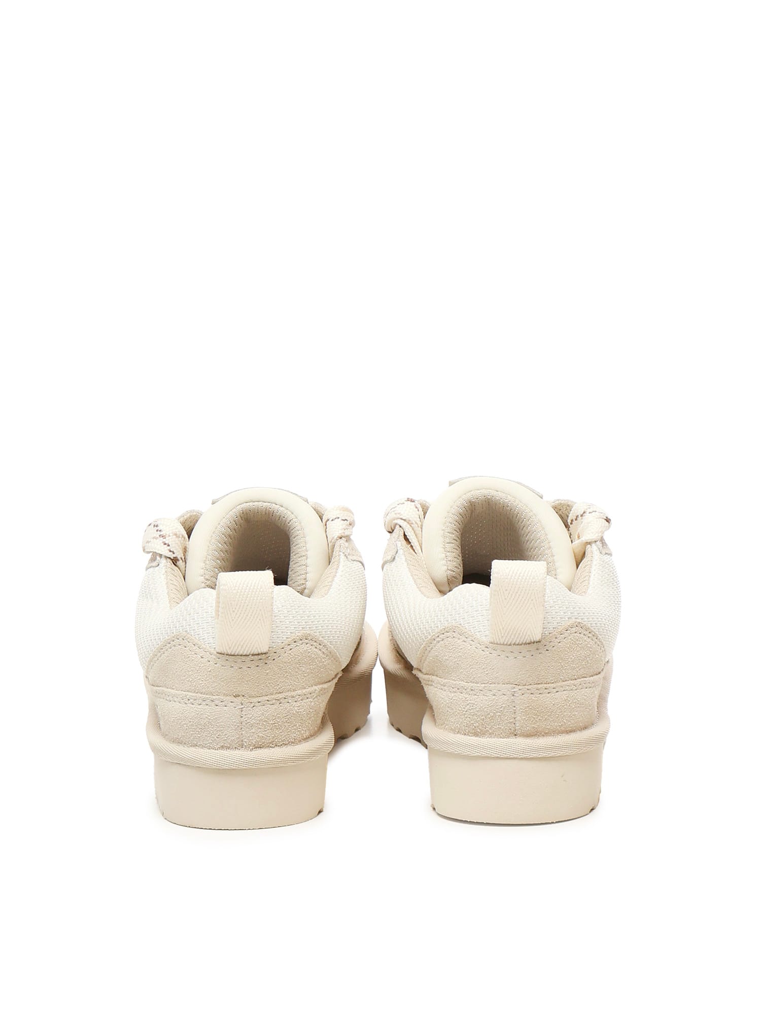 Ugg Lo Lowmel Mesh And Suede Sneakers Shoes In Neutral