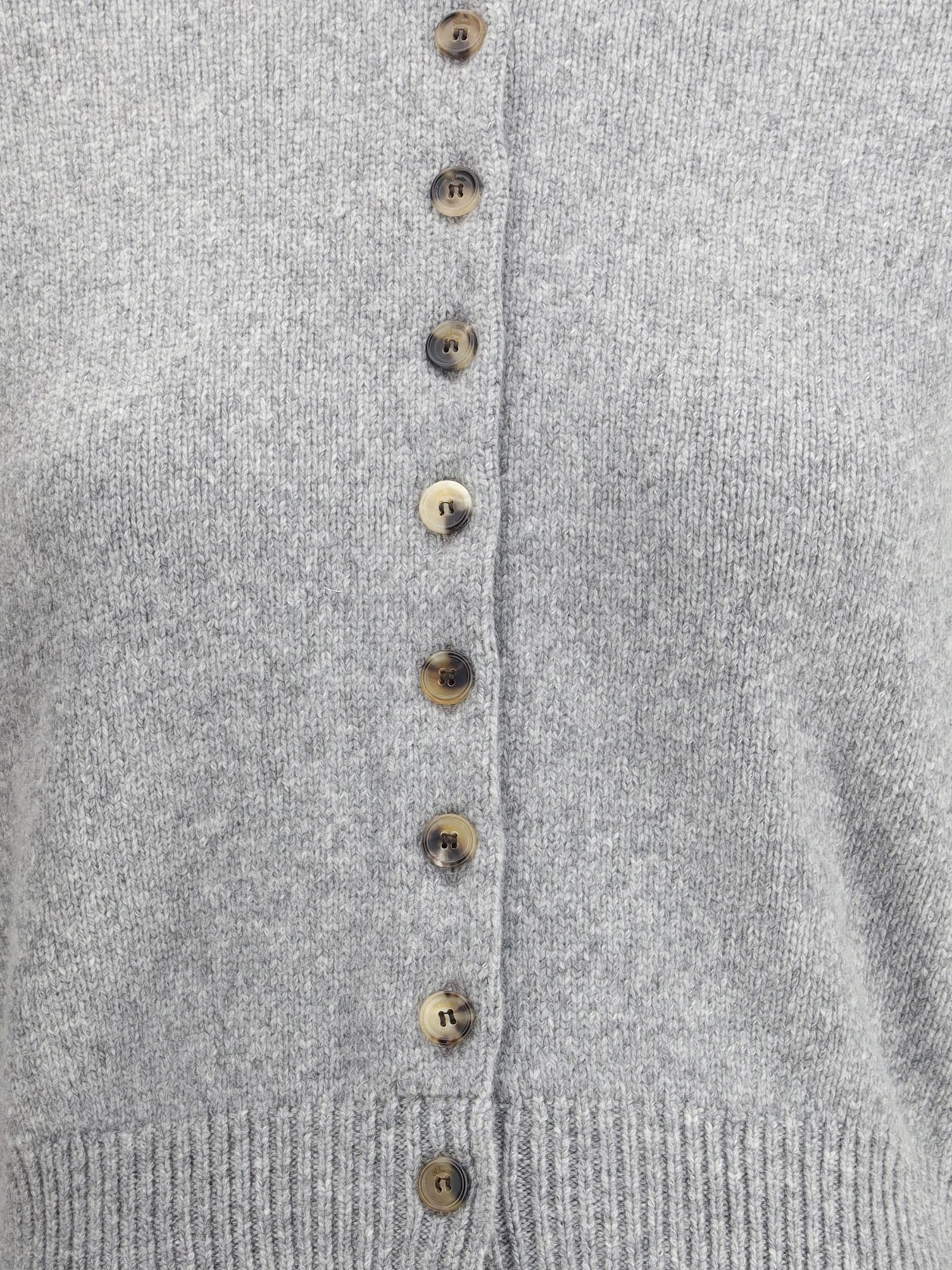 Khaite Everheart Cardigan In Gray