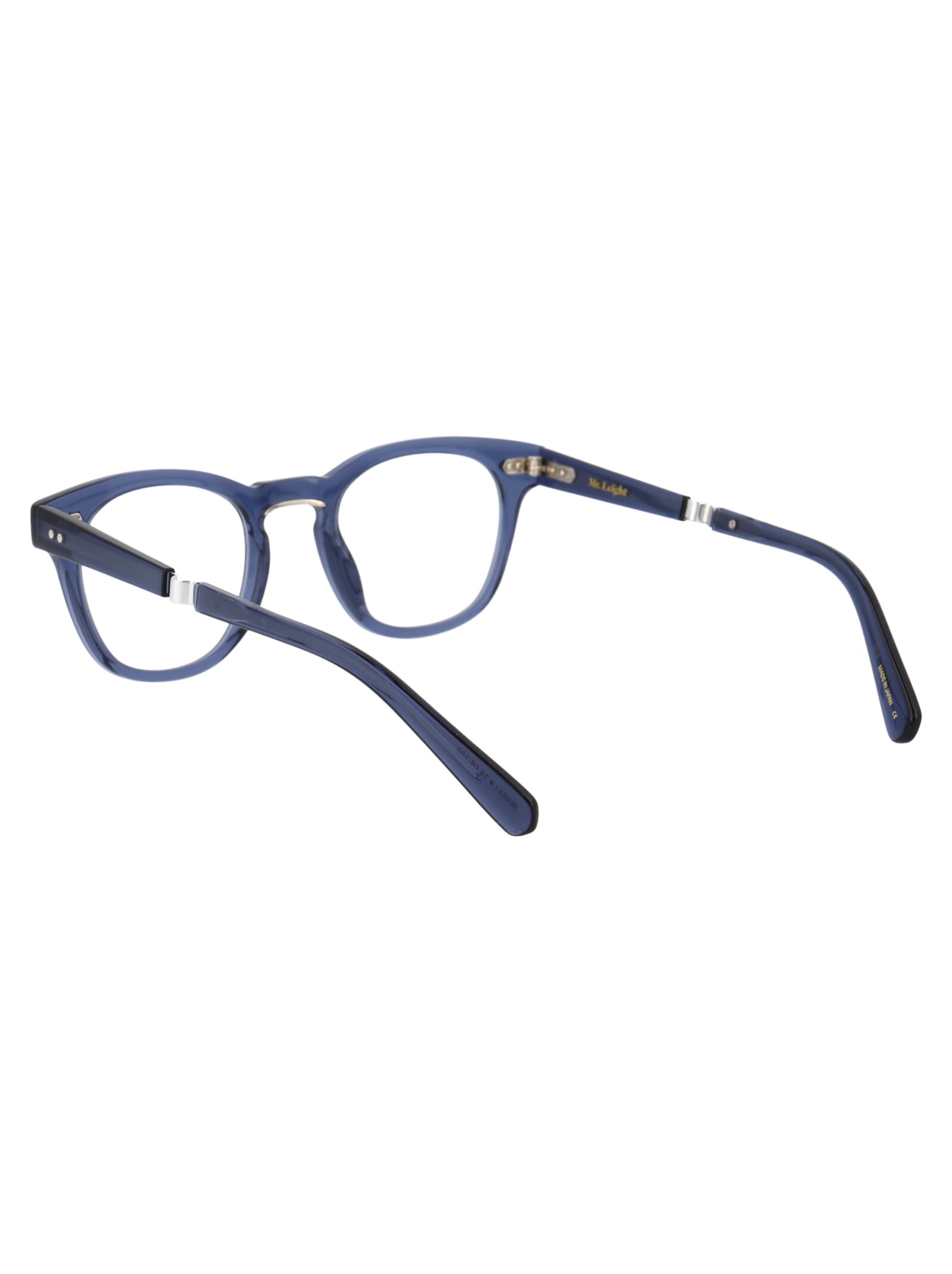 Shop Garrett Leight Hanalei C 45 Glasses In Mid-plt Midnight-platinum