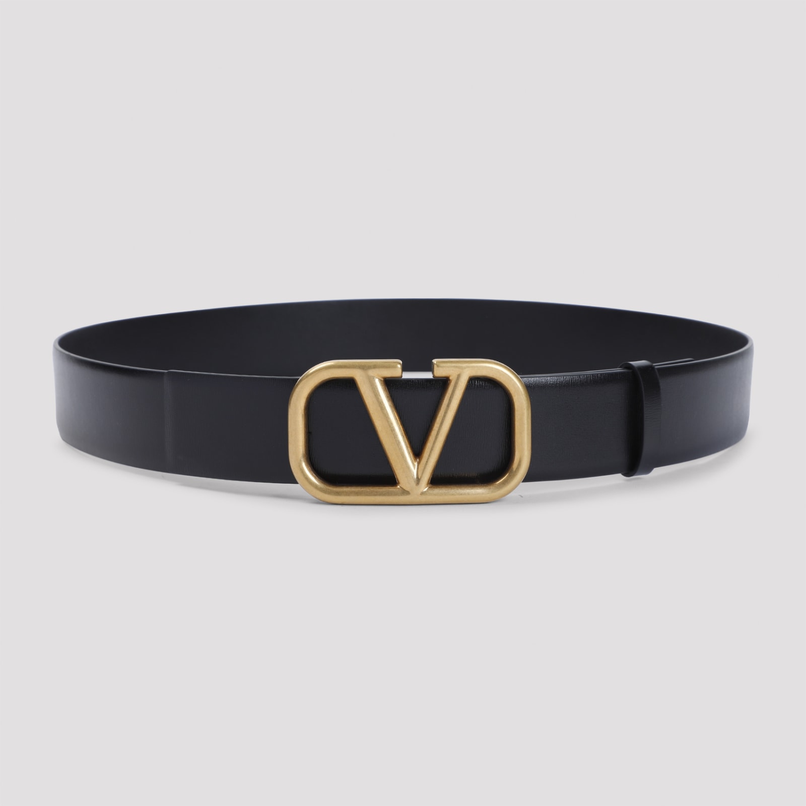 Shop Valentino Vlogo Signature Buckled Belt In No Nero