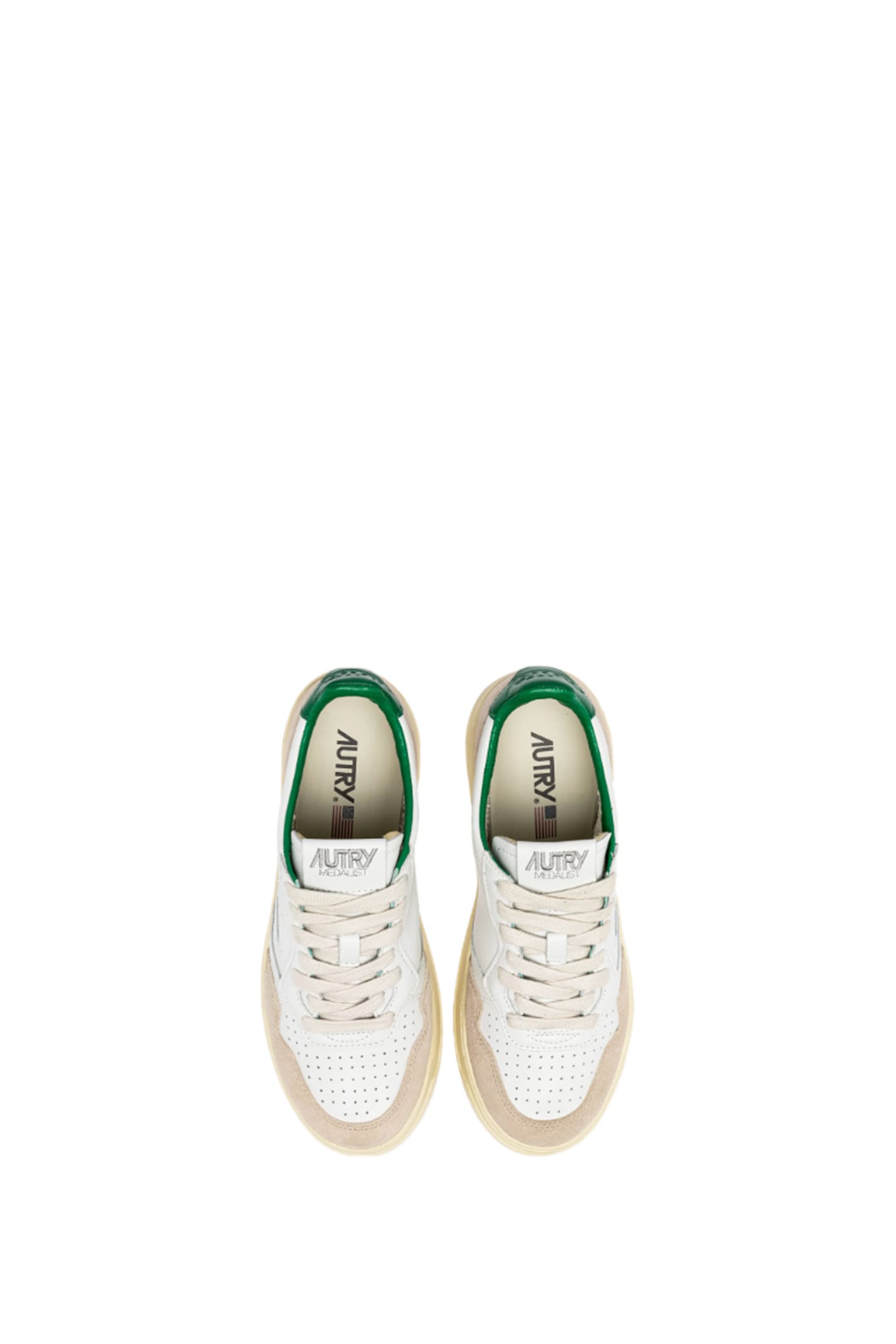 Shop Autry Medalist Low Sneakers In Green