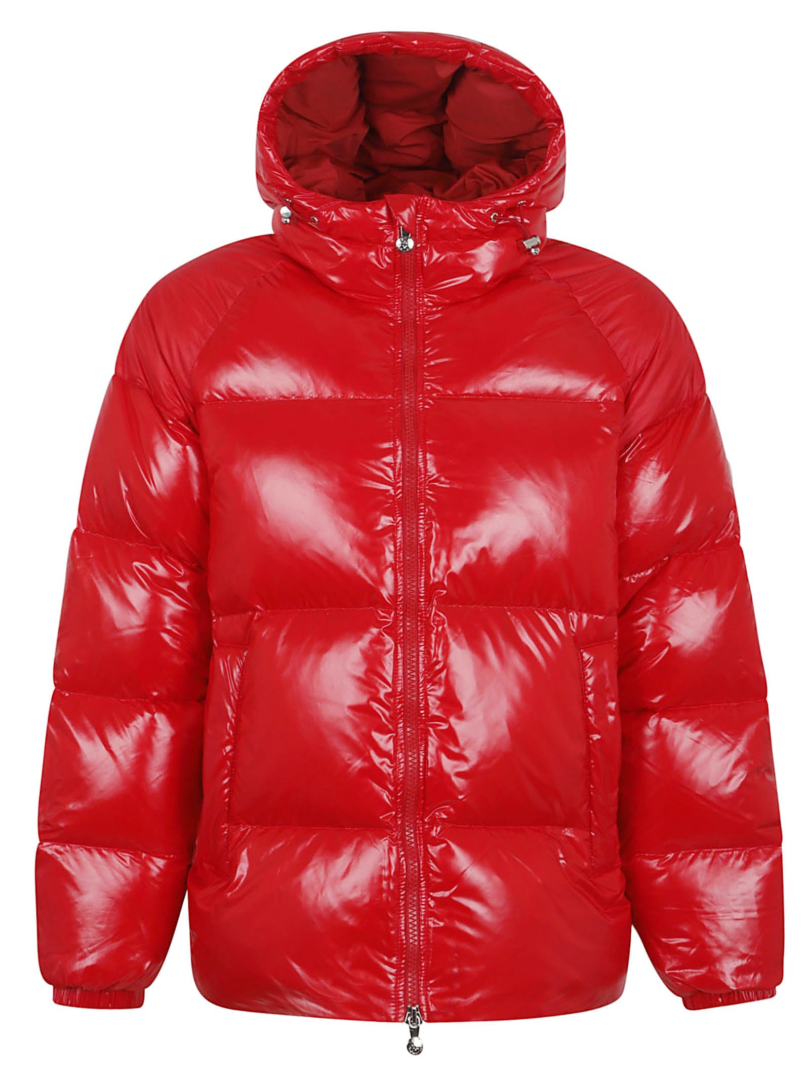 Pyrenex Sten Quilted Hooded Jacket And Cuffs In Red