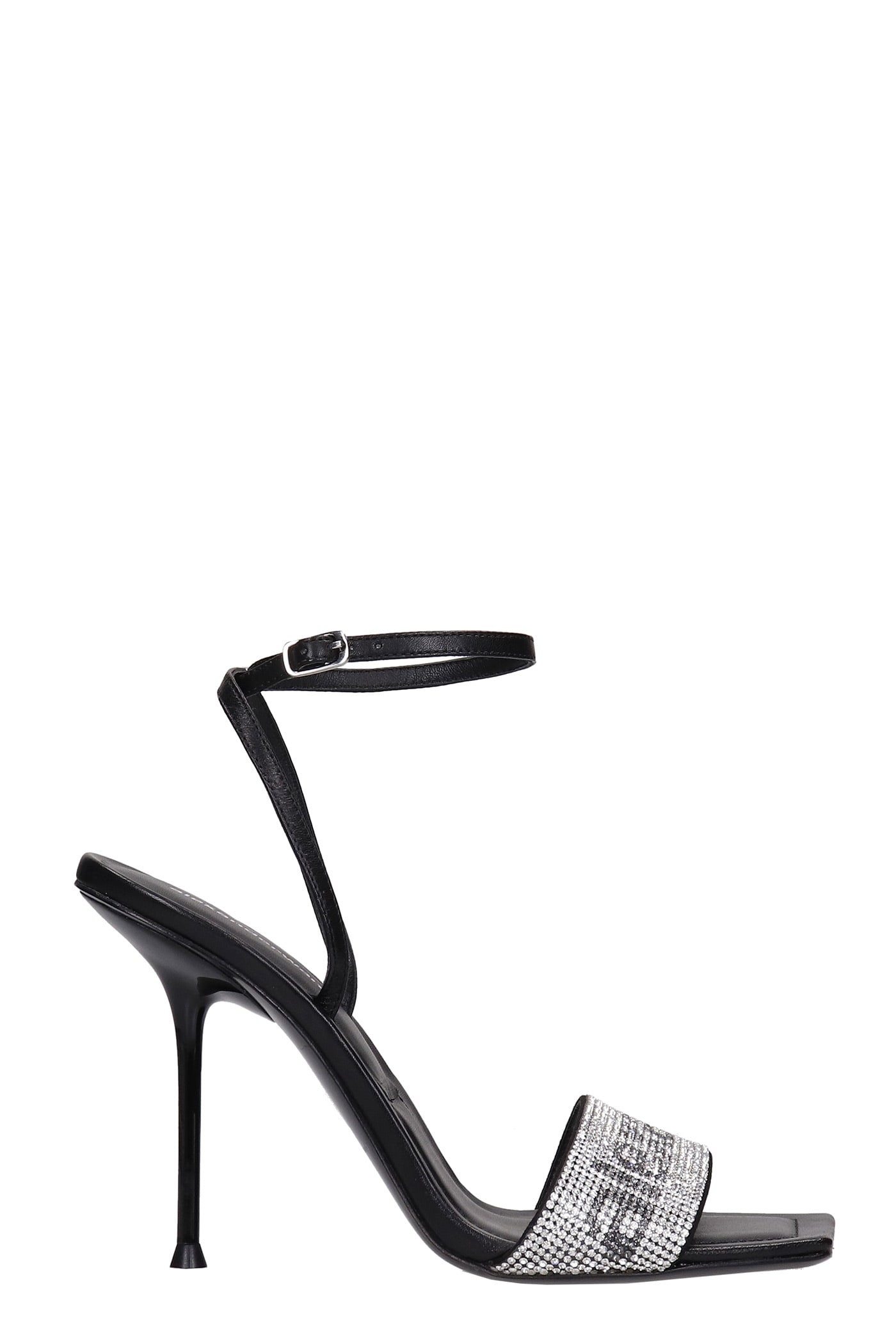 Buy Alexander Wang Julie Sandals In Black Leather online, shop Alexander Wang shoes with free shipping