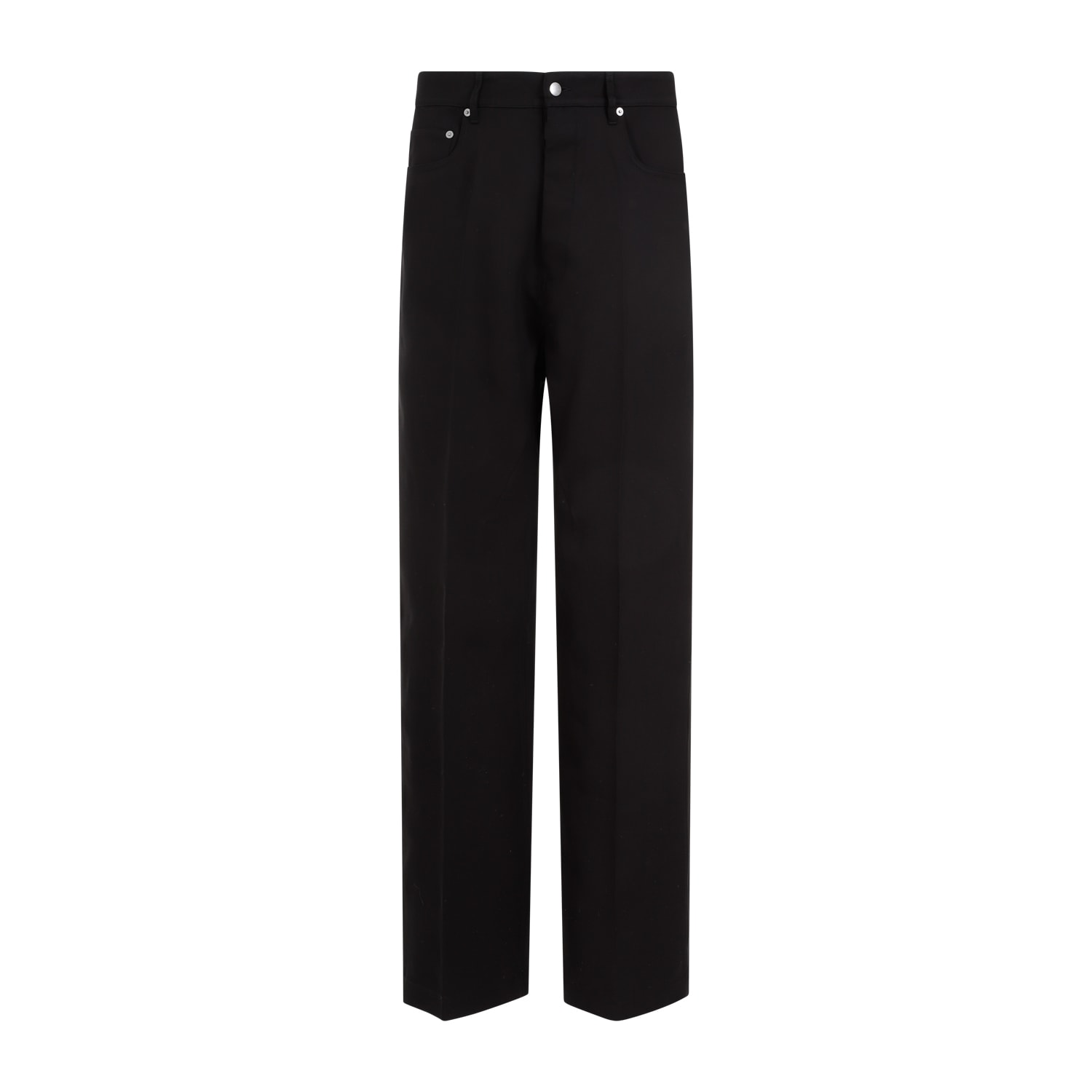 Shop Rick Owens Geth Silk Wool Jeans In Black