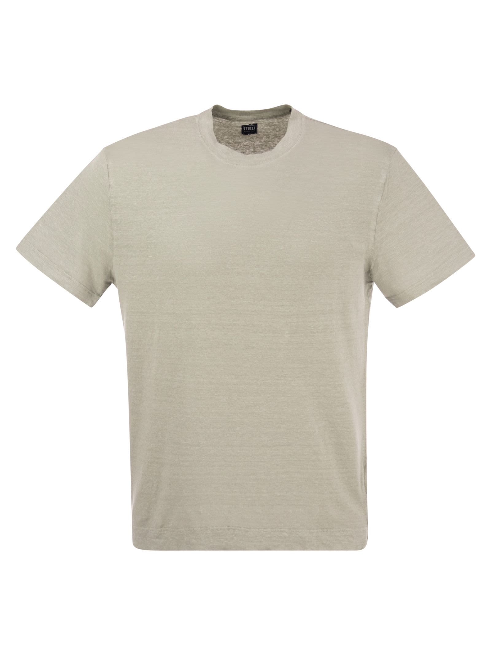 Shop Fedeli Exreme - Linen Flex T-shirt In Grey