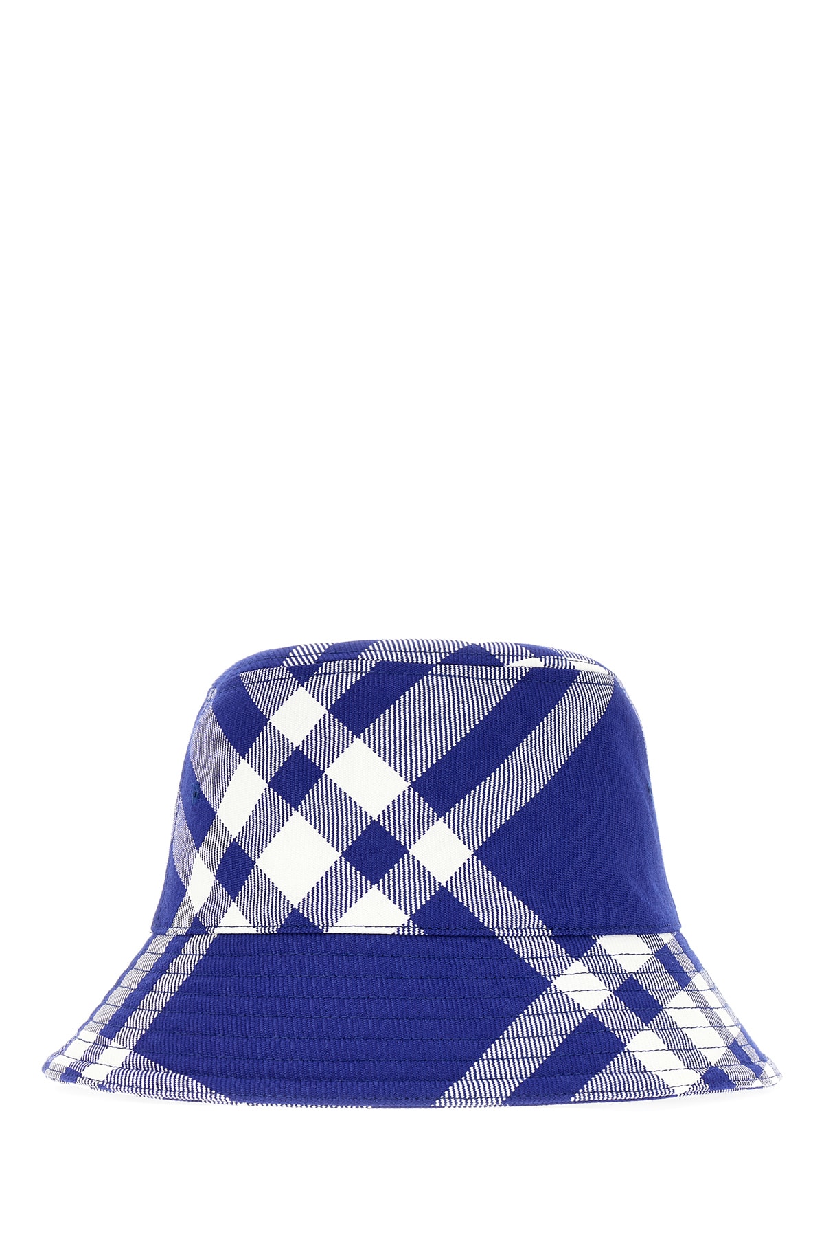 Shop Burberry Embroidered Polyester Blend Hat In Knight Ip Check