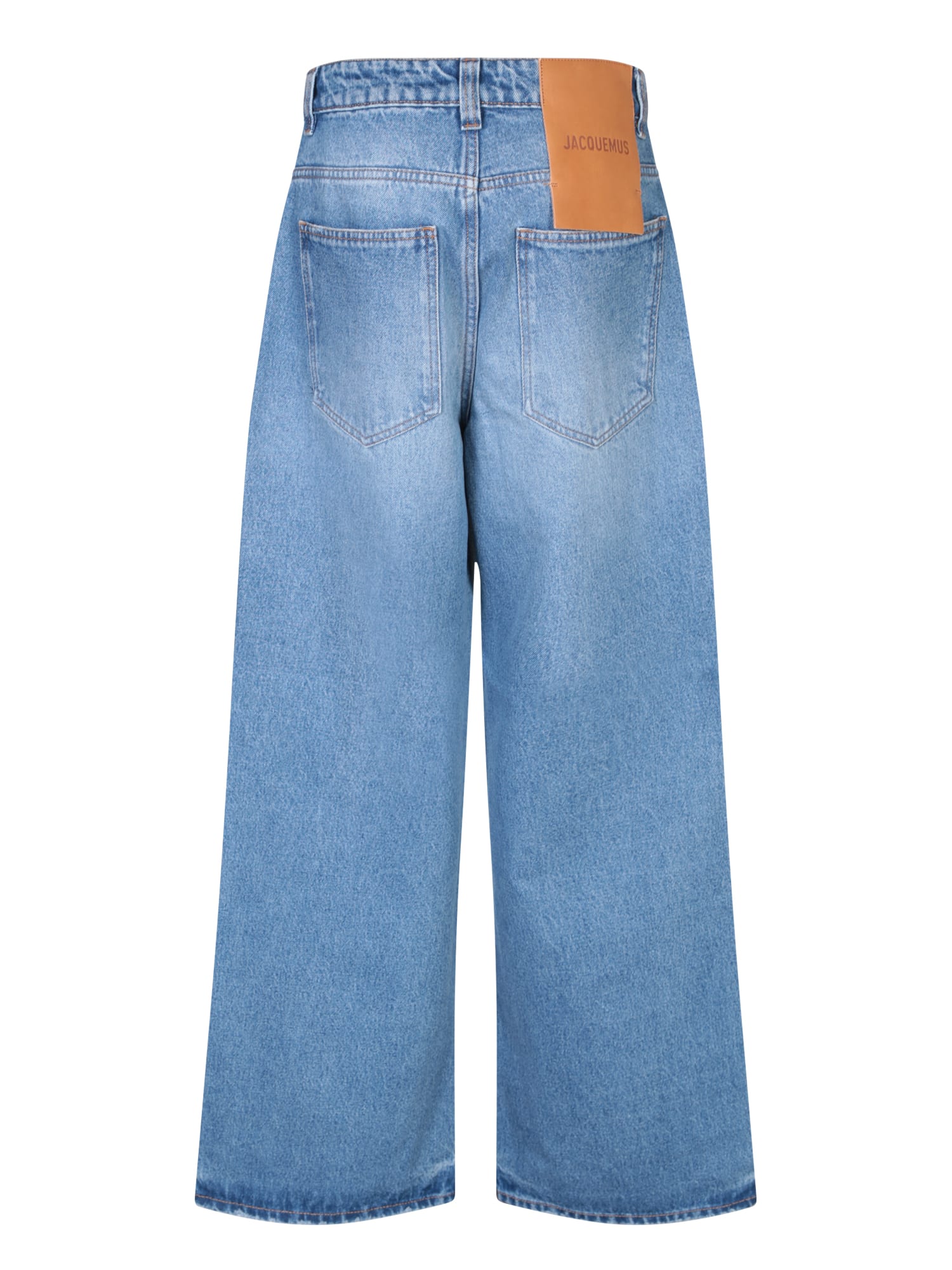 Shop Jacquemus De-nimes Denim Light Blue Jeans