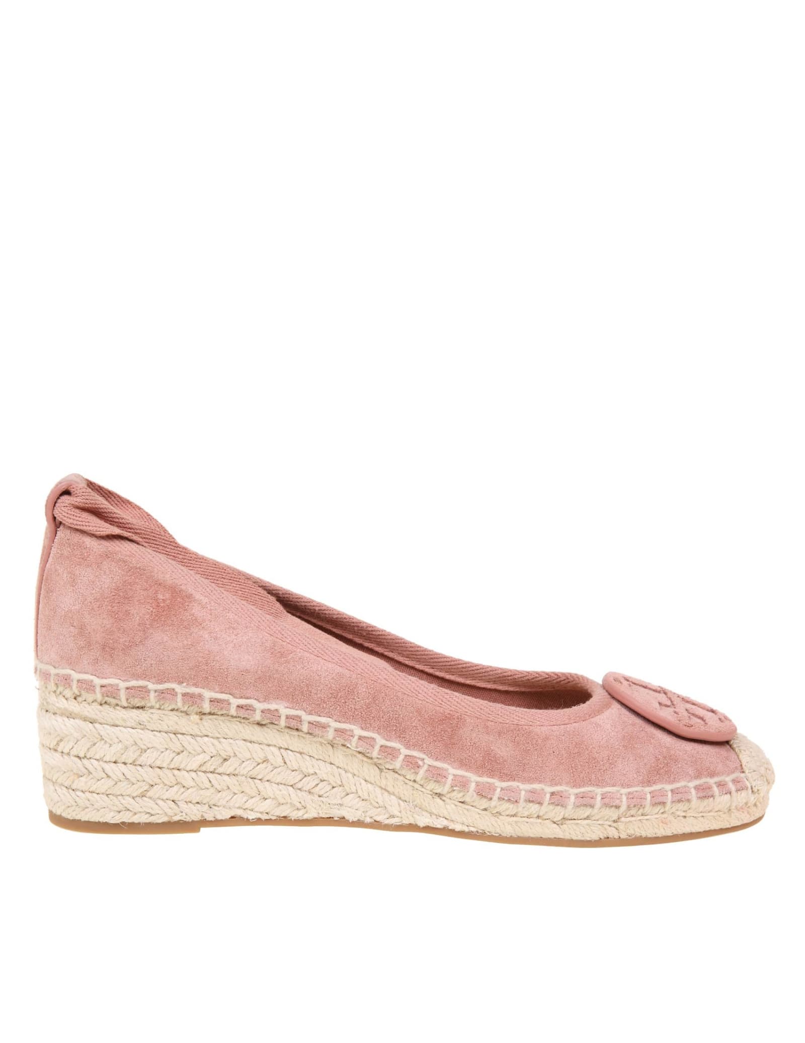 Buy Tory Burch Espadrille Minnie In Mauve Color Suede online, shop Tory Burch shoes with free shipping