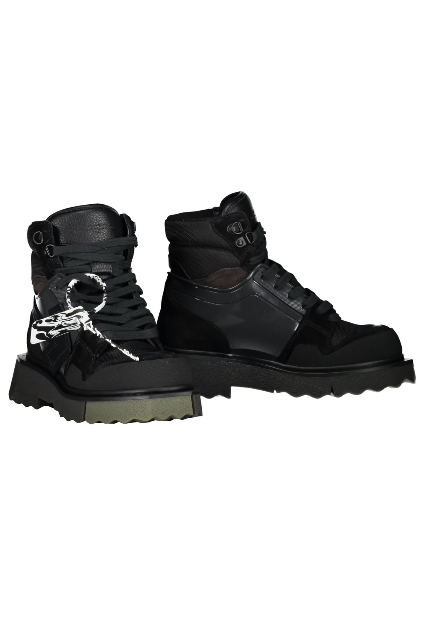 Shop Off-white Suede Ankle Boots In Black