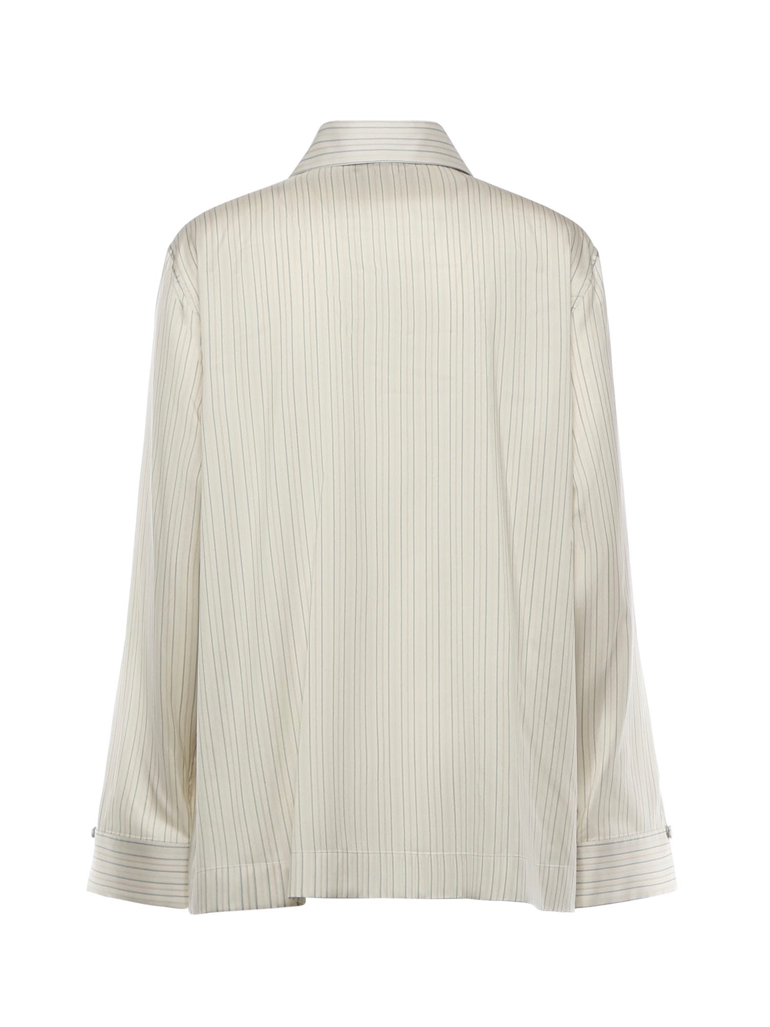 Fendi Striped Draped Shirt In Multi