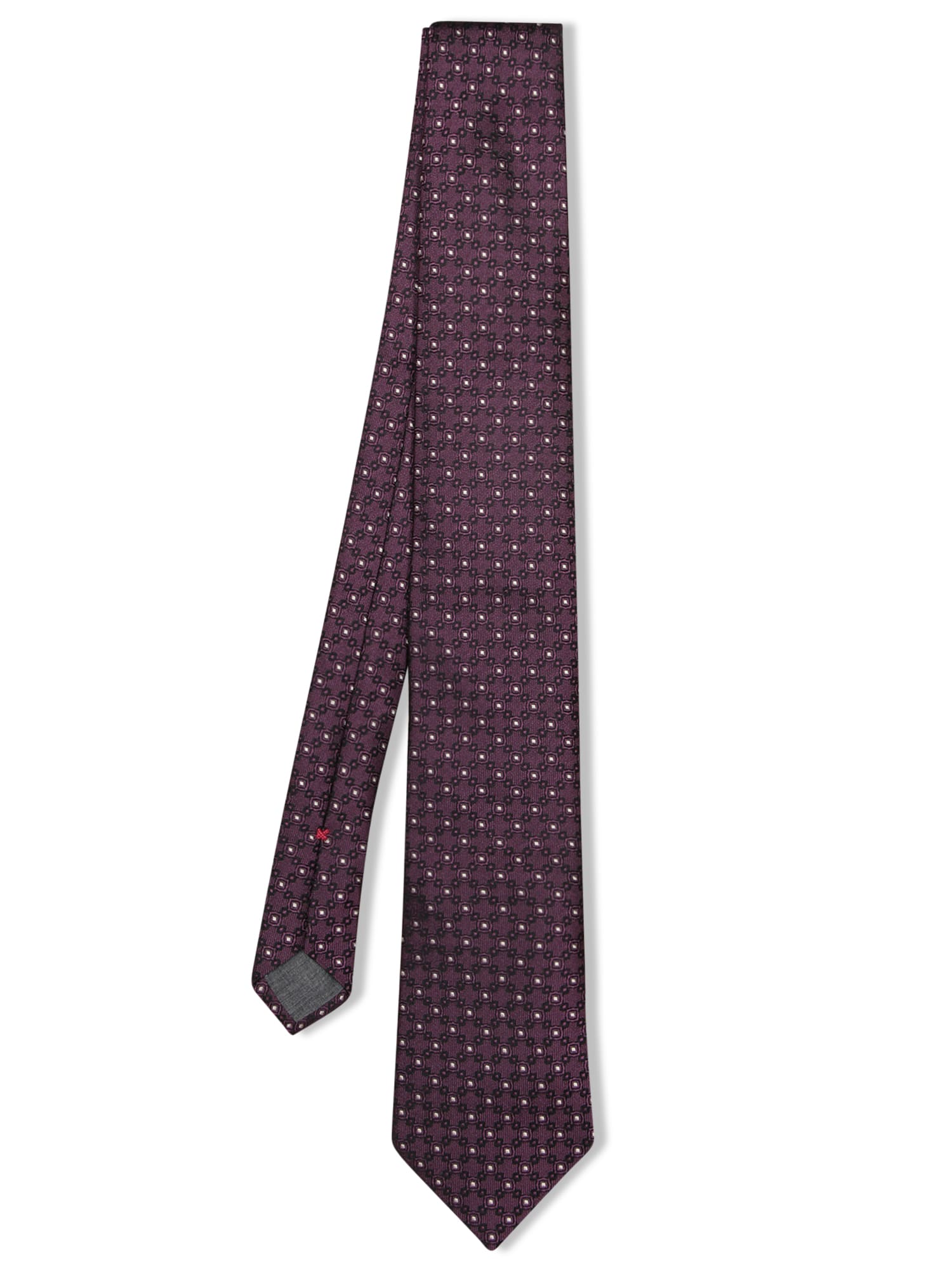 Brunello Cucinelli Necktie With Jacquard Pattern In Pink