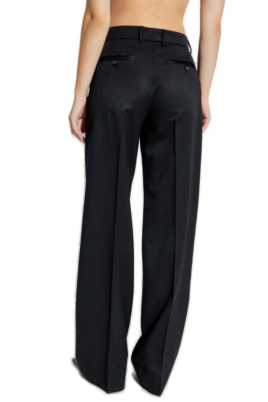 Shop Dolce & Gabbana Pressed Crease Pants In Black