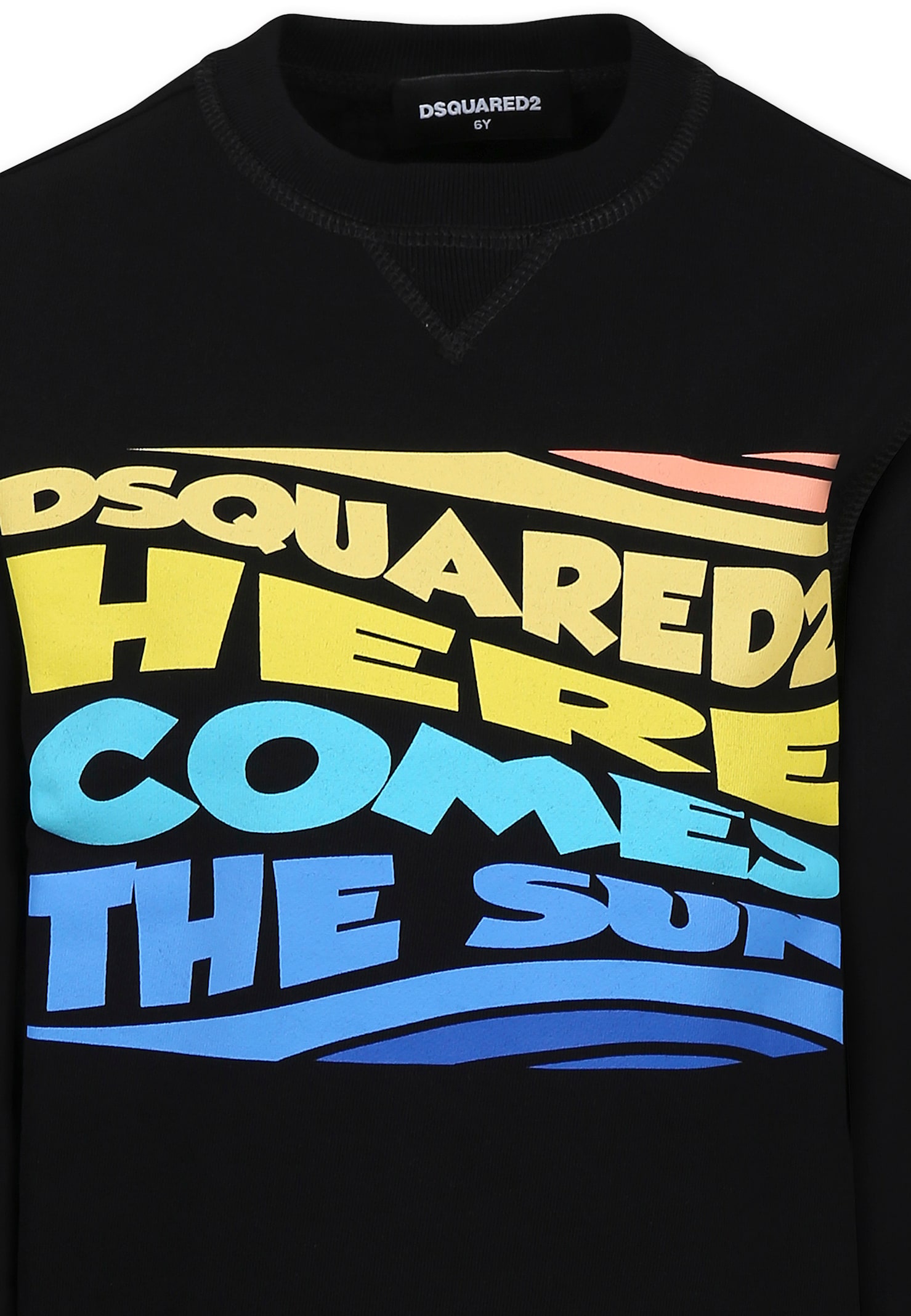 Dsquared2 Black Sweatshirt For Boy With Logo In Black