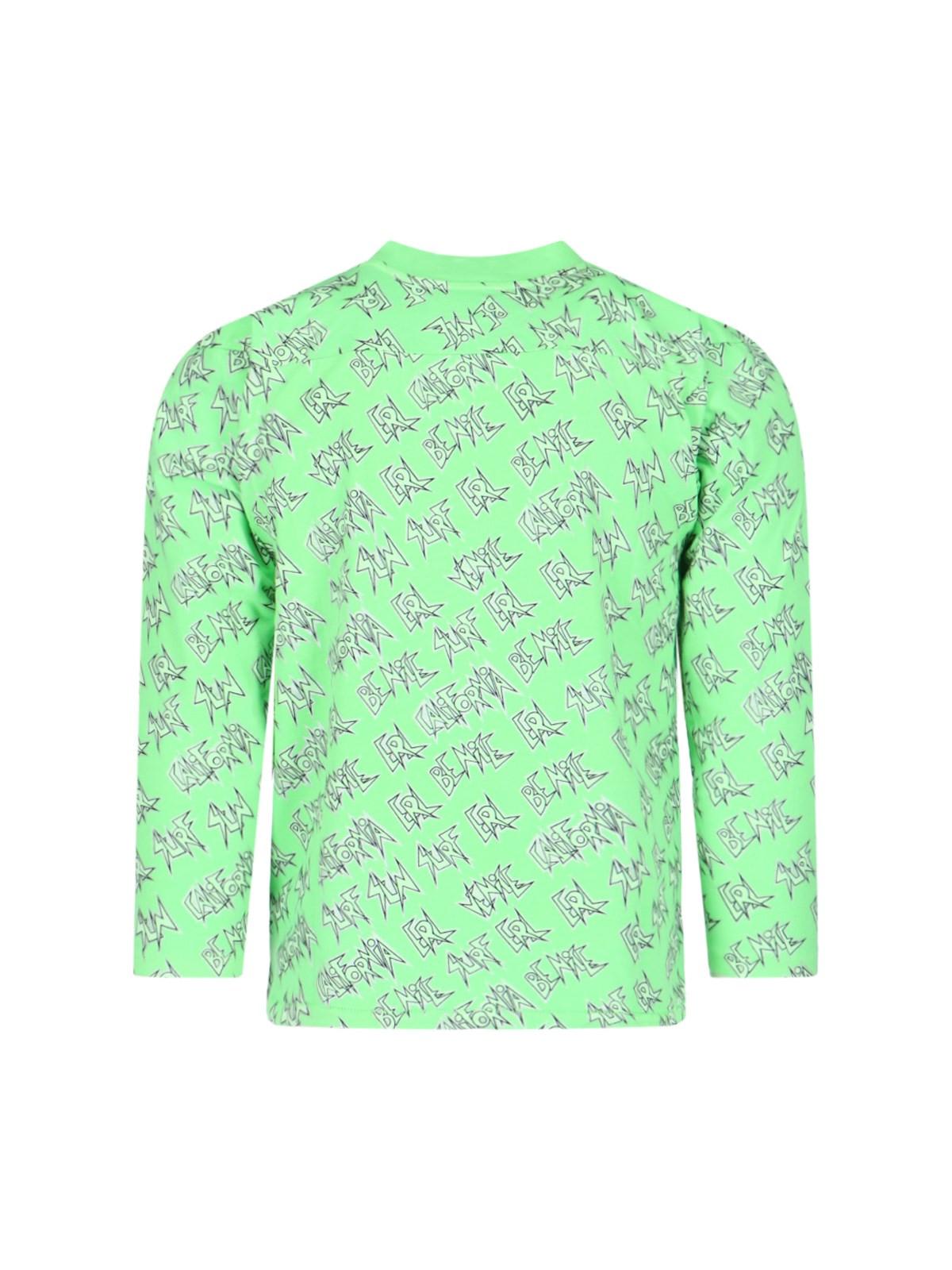Shop Erl Print T-shirt In Green