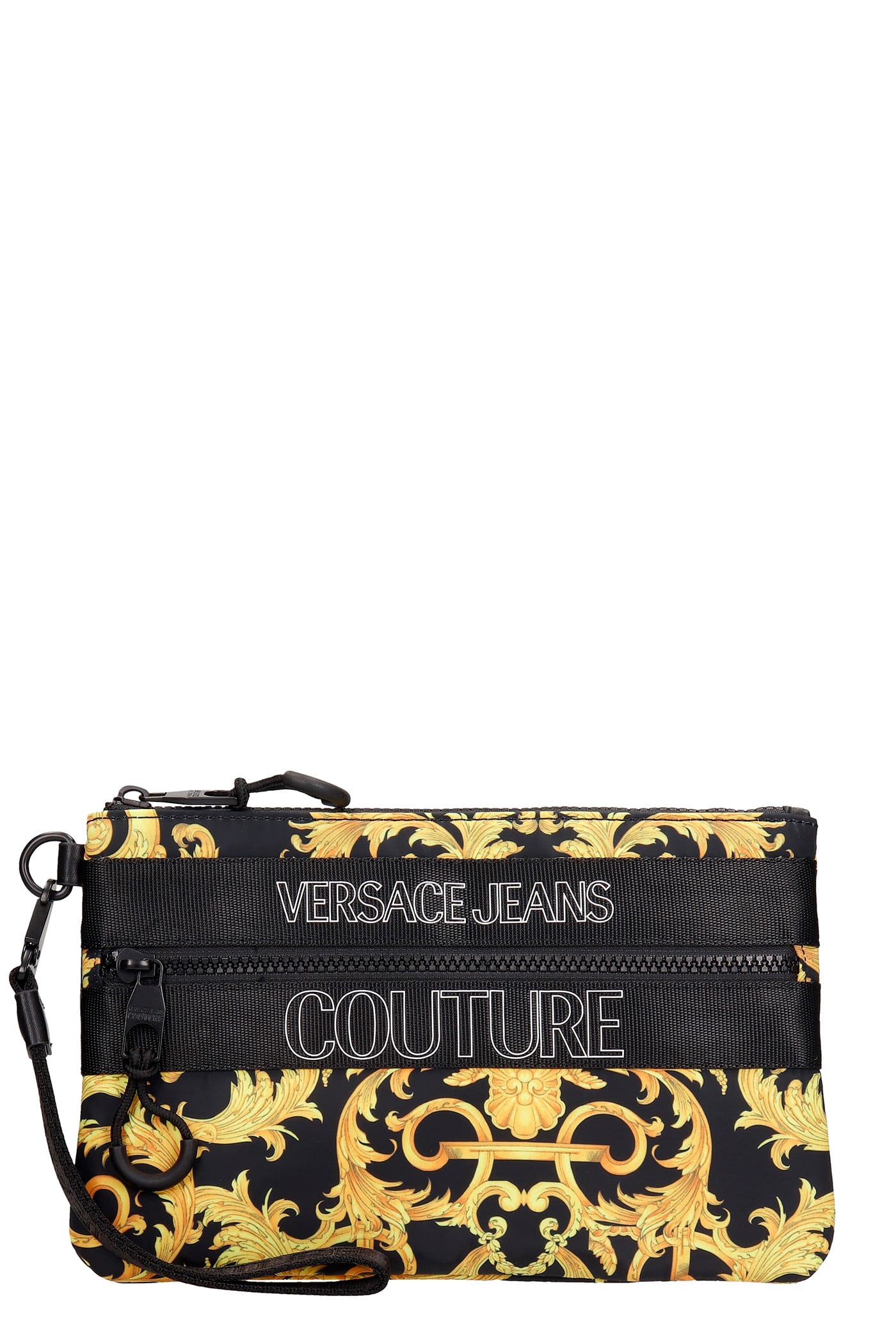 Versace Jeans Couture Clutch In Black Polyester
