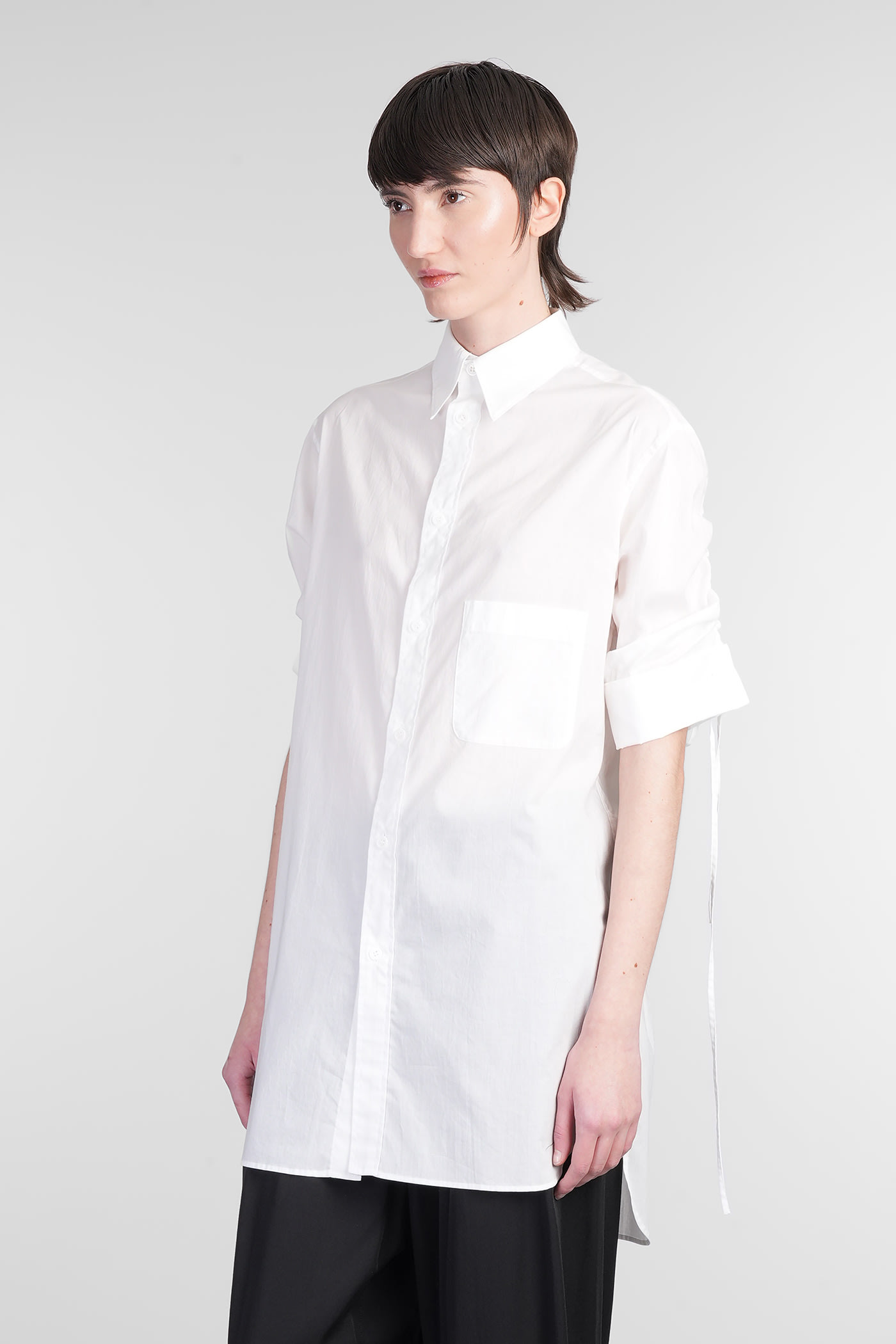 Yohji Yamamoto Shirt In White Cotton In White