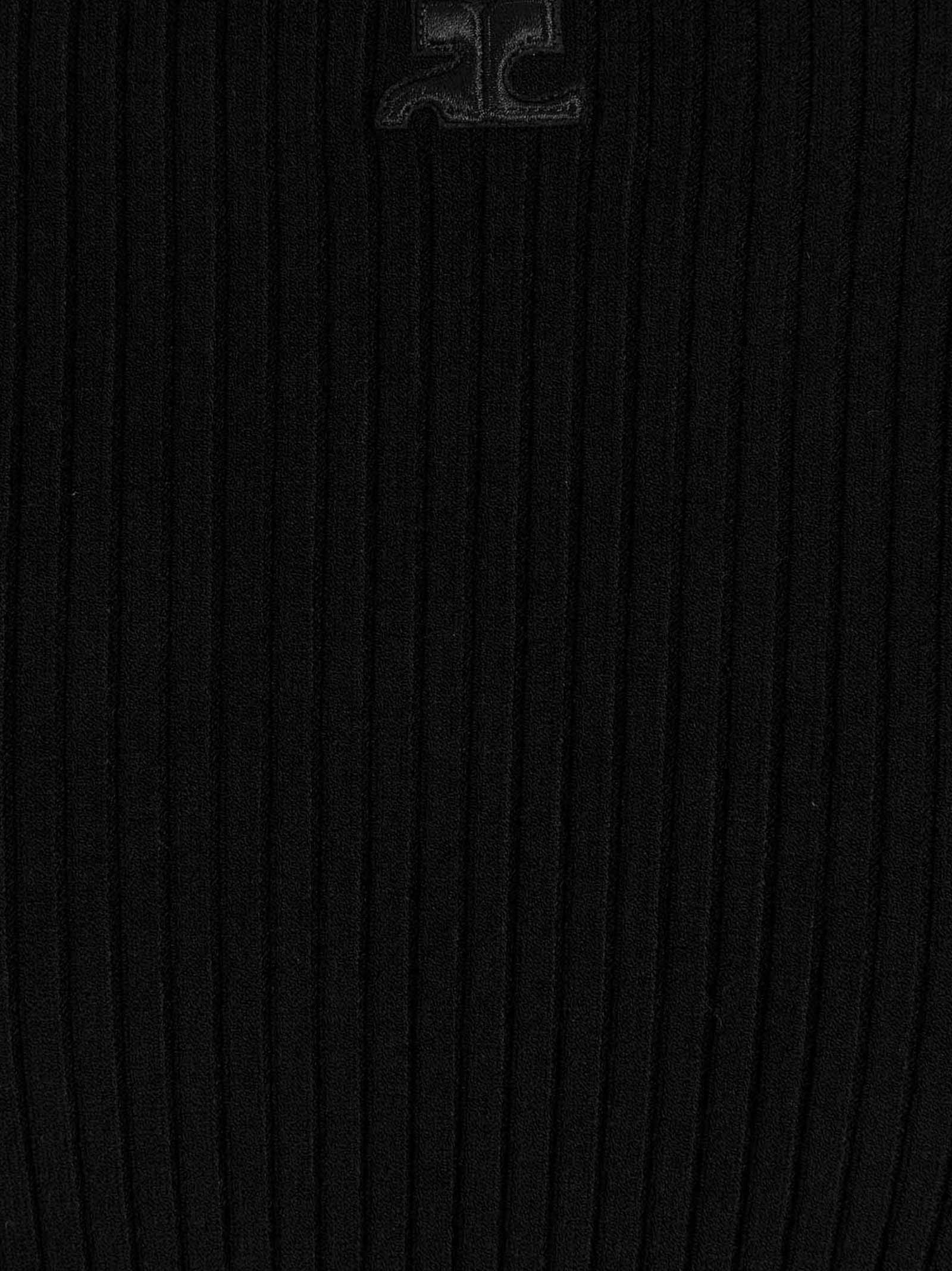Shop Courrèges Logo Turtleneck Sweater In Black