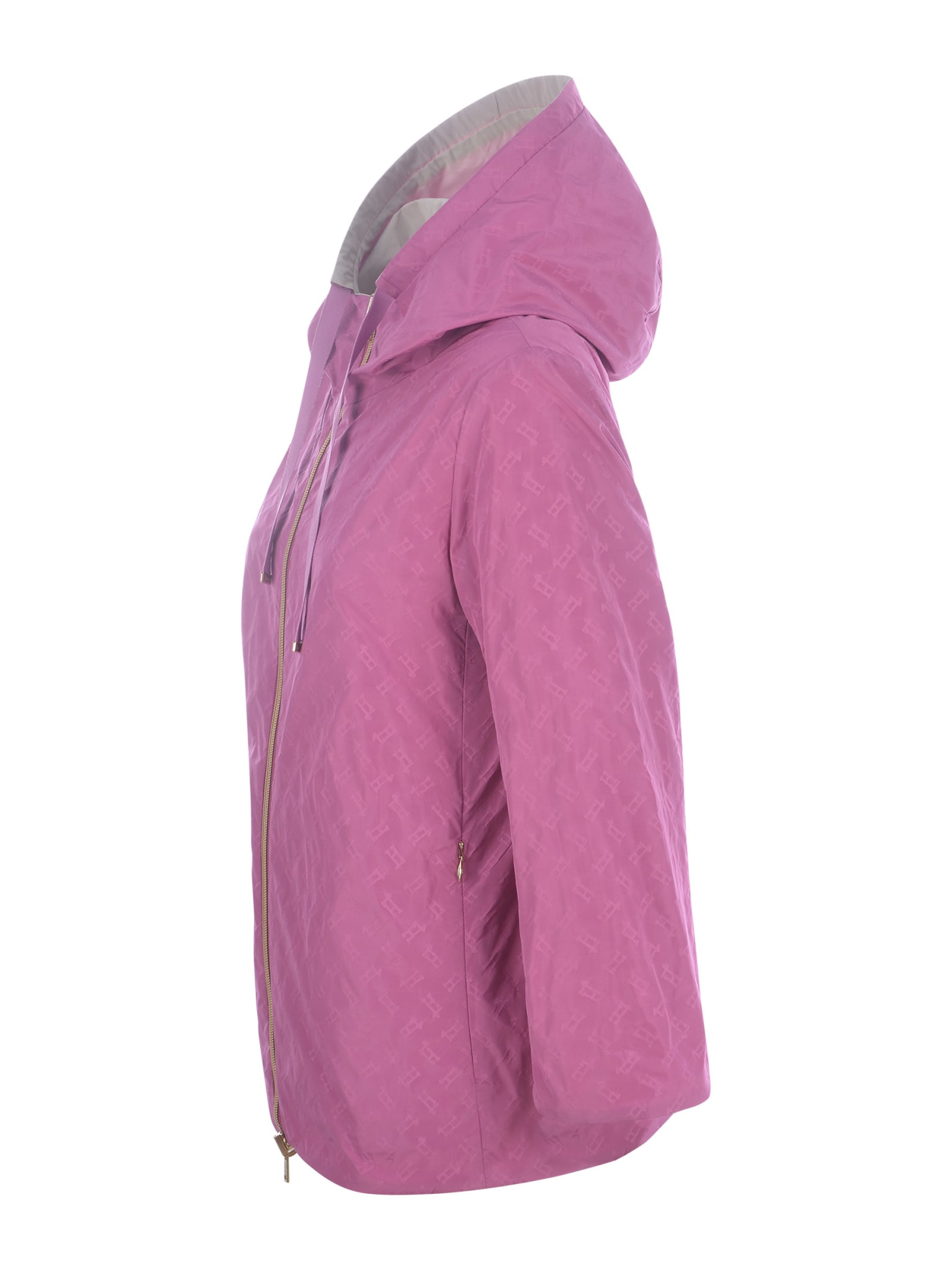 Shop Herno Jacket  Reversible In Taffetà In Pink