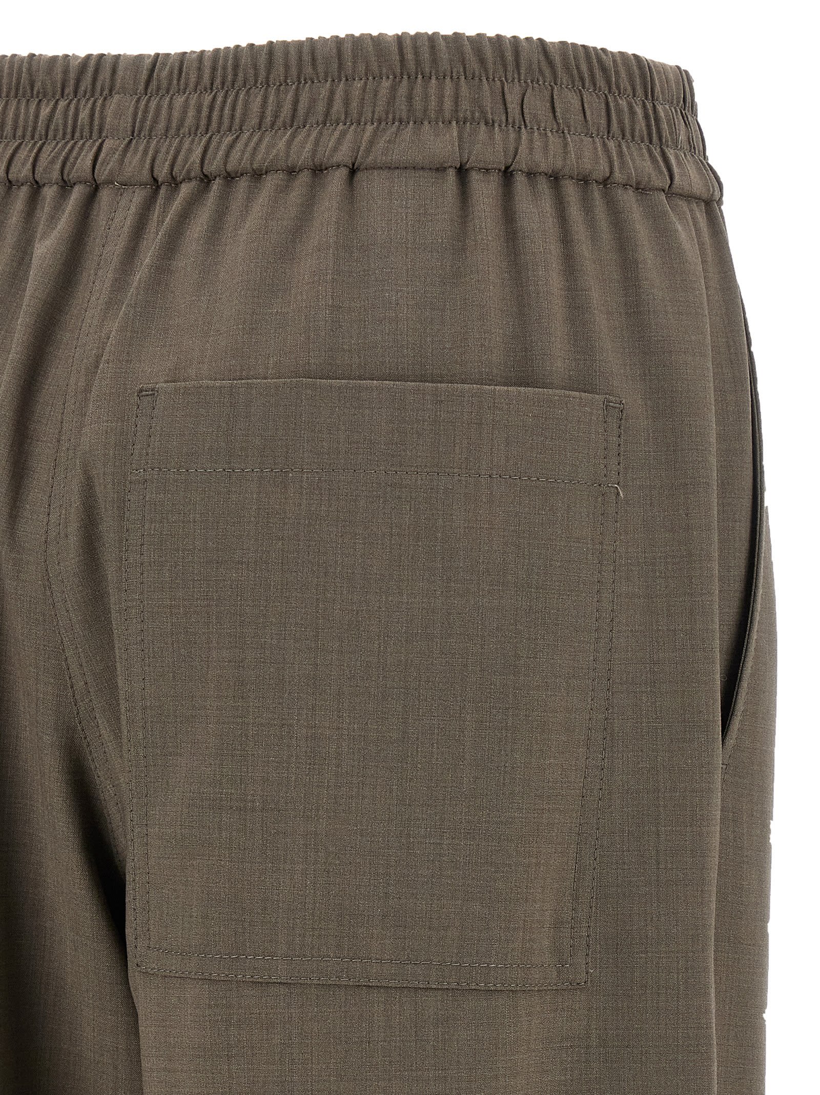 Brunello Cucinelli Elastic Waist Casual Pants In Brown