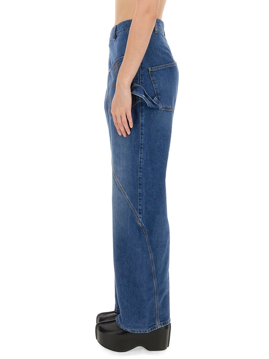 Shop Jw Anderson Twisted Workwear Jeans In Denim